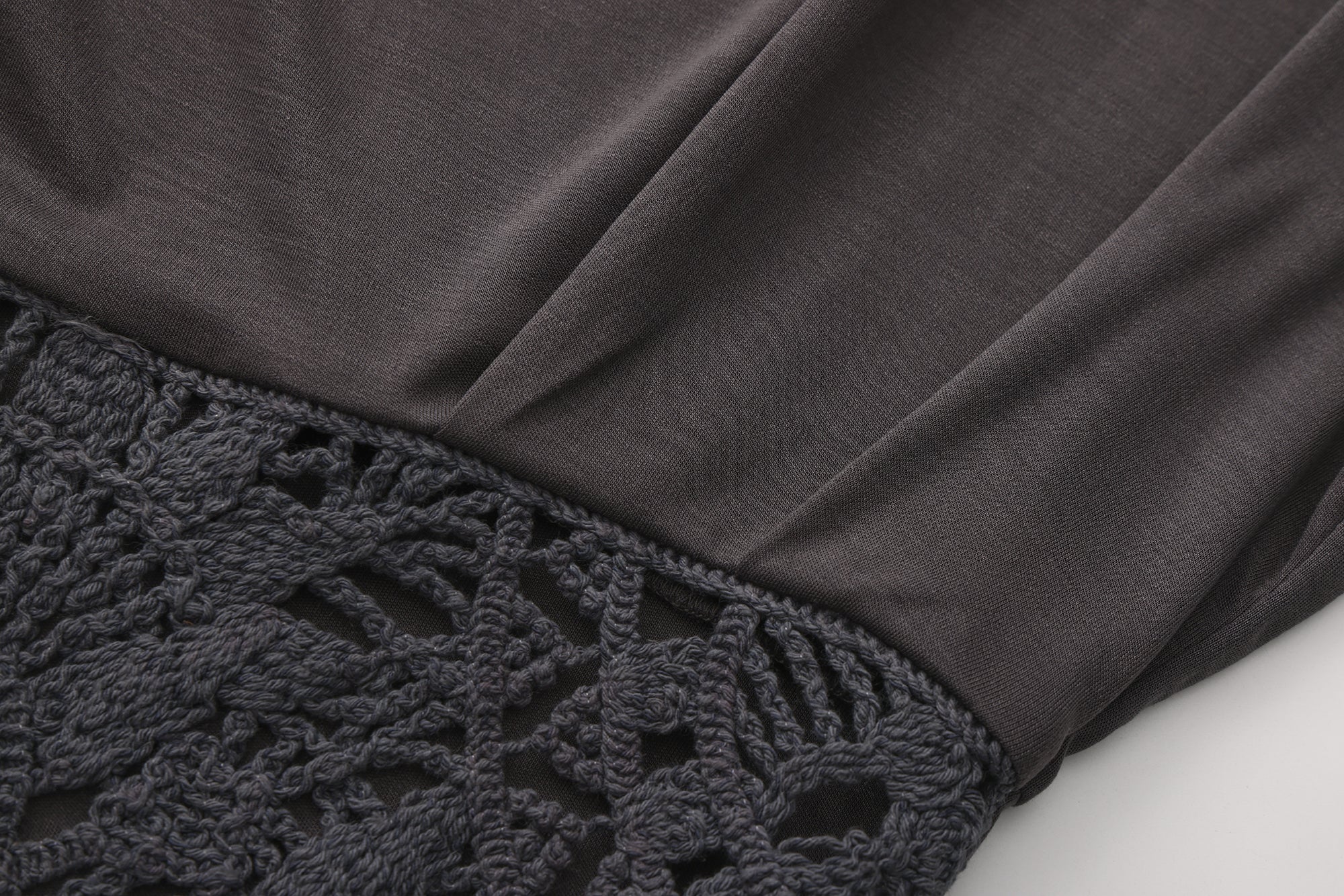 JIUWU PARK Draped Crochet Panel Tee