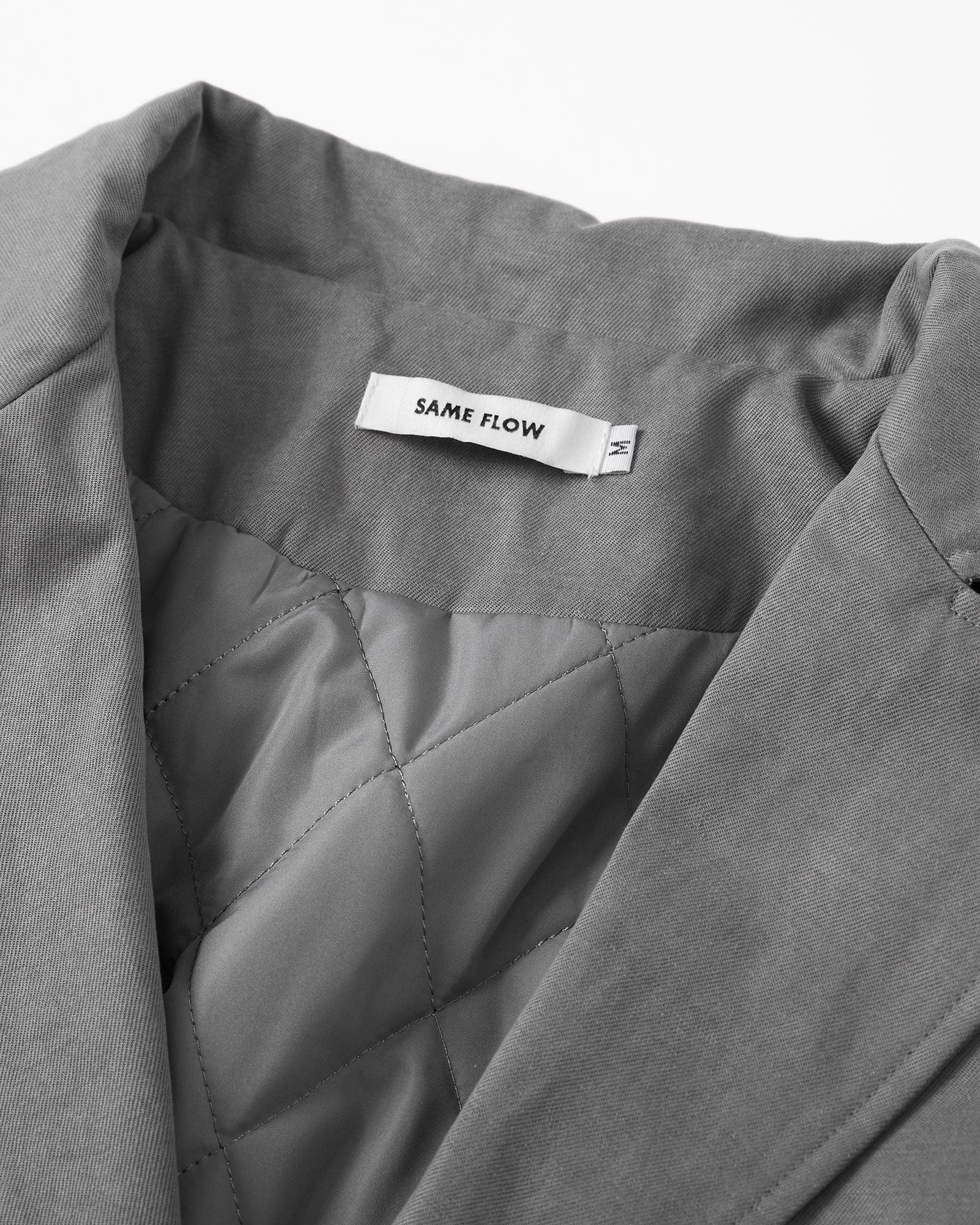 SAME FLOW Twisted Button Placket Lapel Collar Jacket