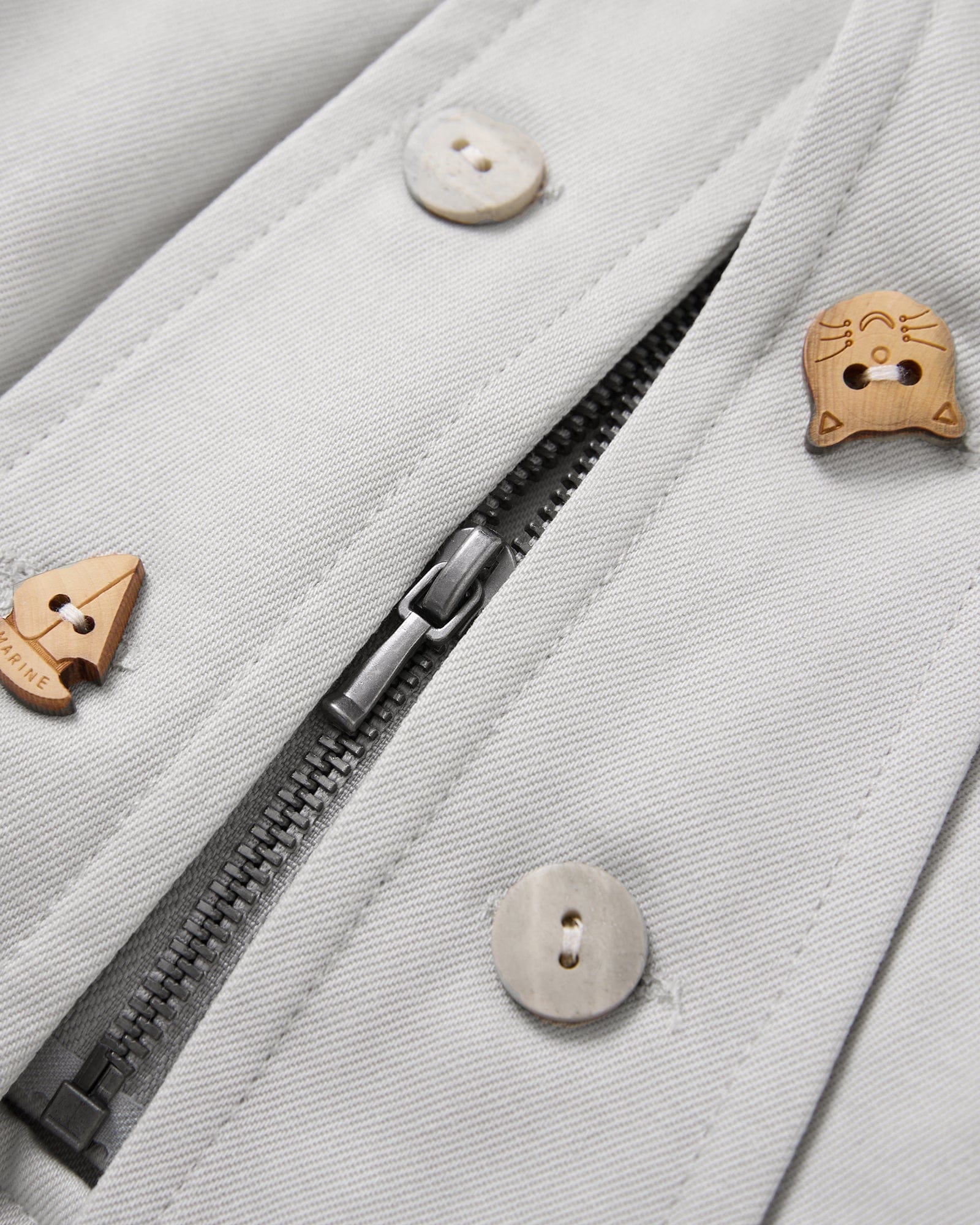 SAME FLOW Twisted Button Placket Lapel Collar Jacket