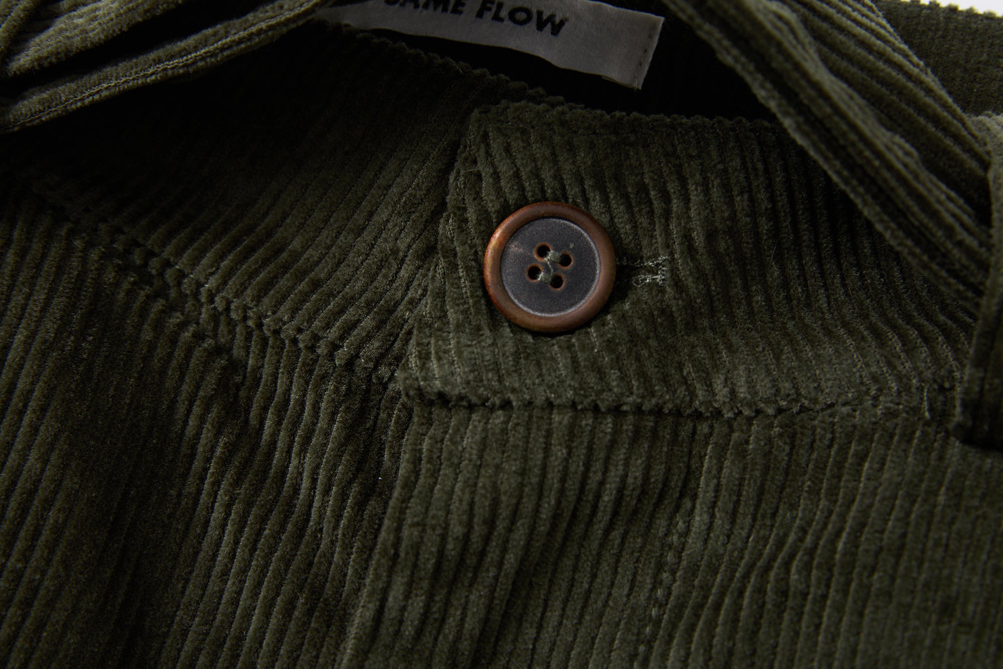 SAME FLOW Pleated Belted Corduroy Culotte Pants