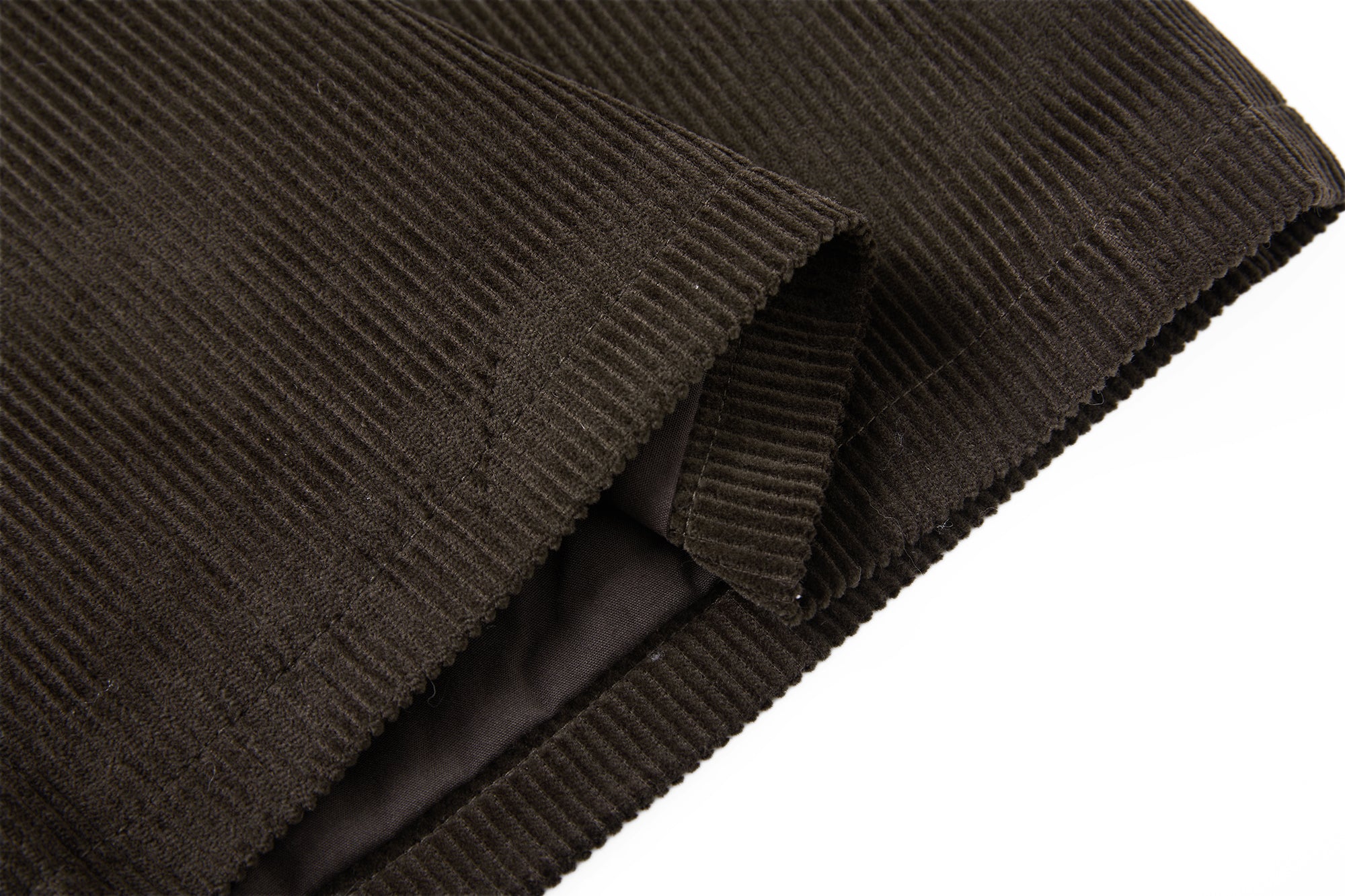 SAME FLOW Pleated Belted Corduroy Culotte Pants