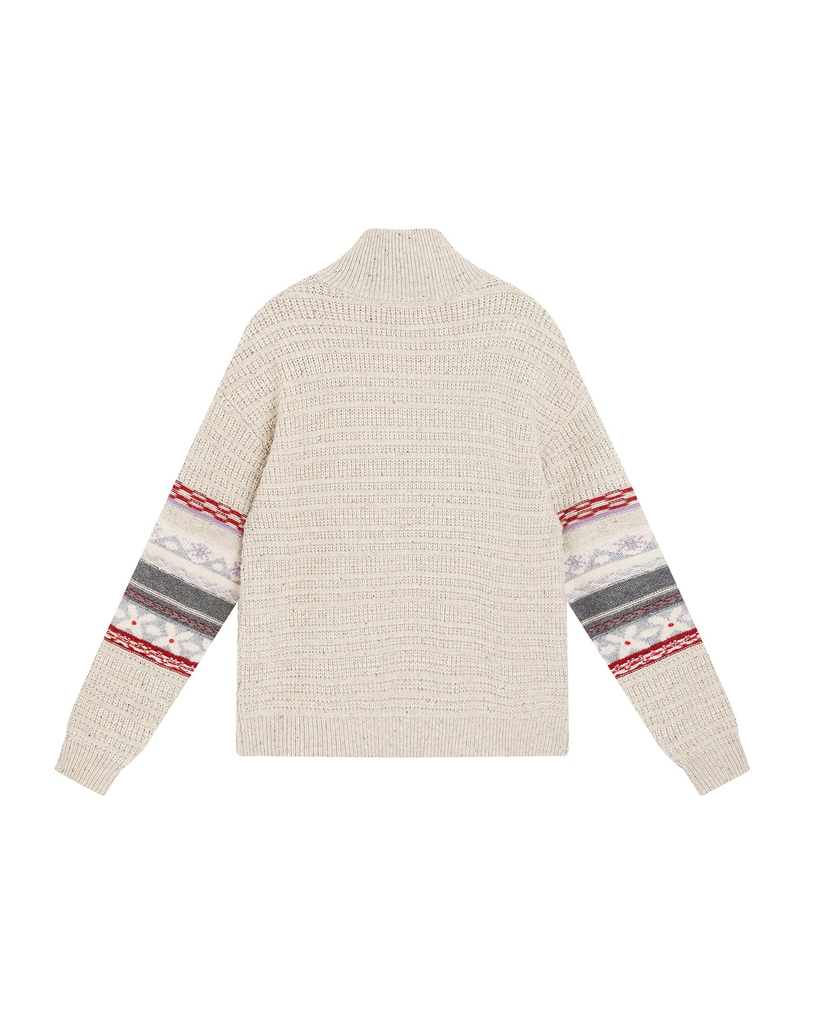 SAME FLOW Fair Isle Half-Zip Oversized Sweater