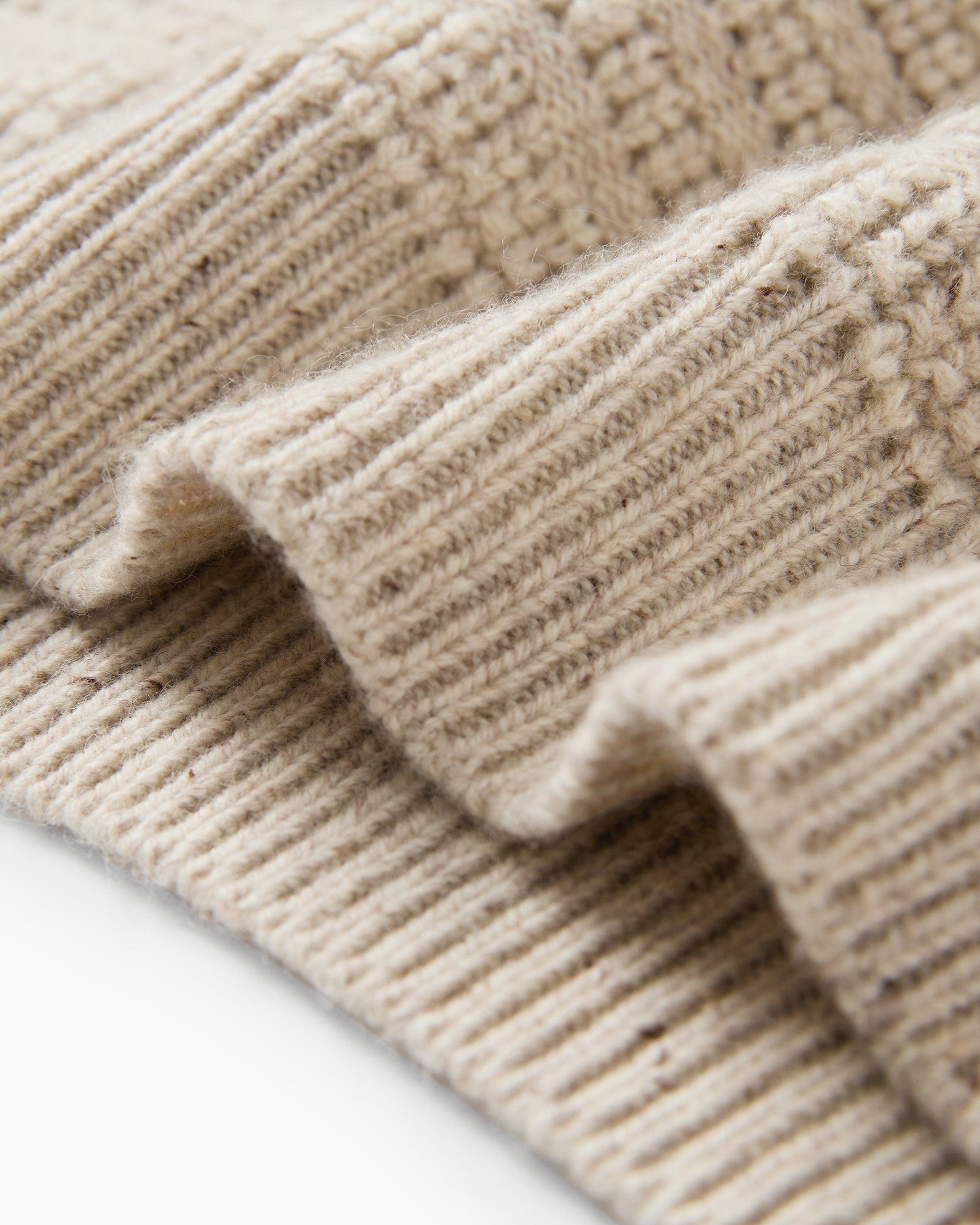 SAME FLOW Fair Isle Half-Zip Oversized Sweater