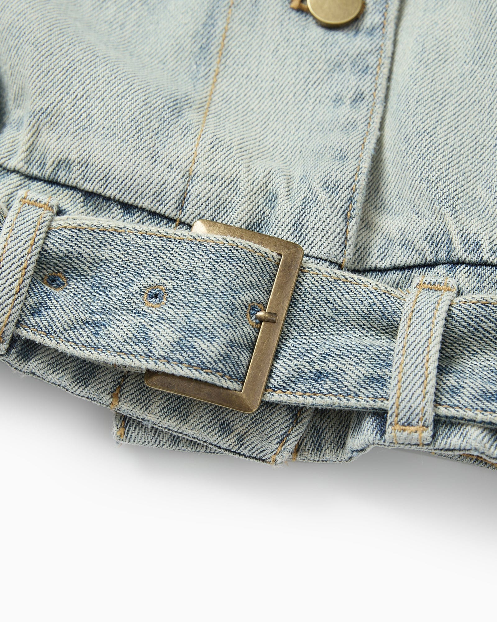 SAME FLOW Distressed Washed Gradient Denim Jacket