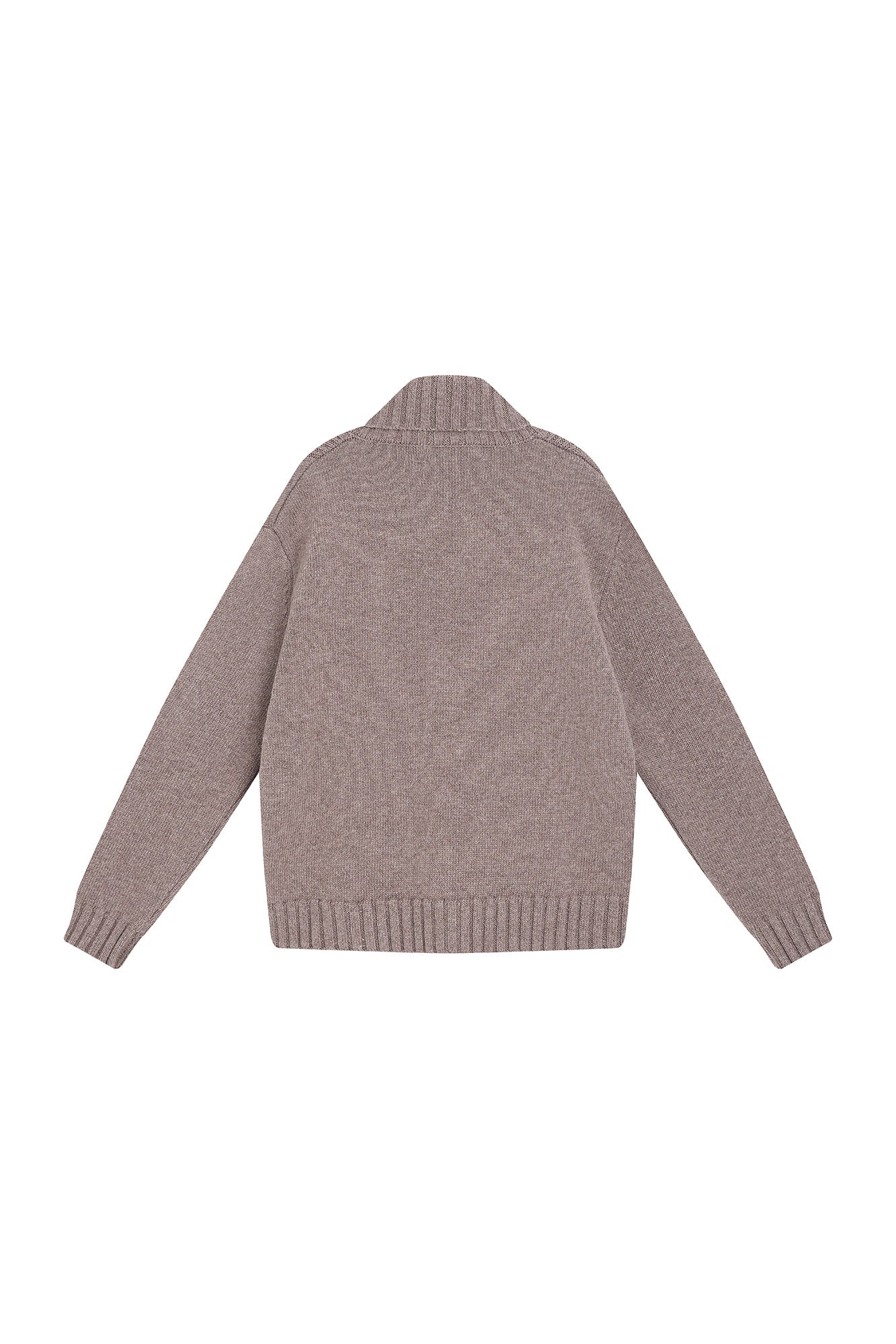 SAME FLOW Argyle Embroidered Shawl-Collar Cardigan