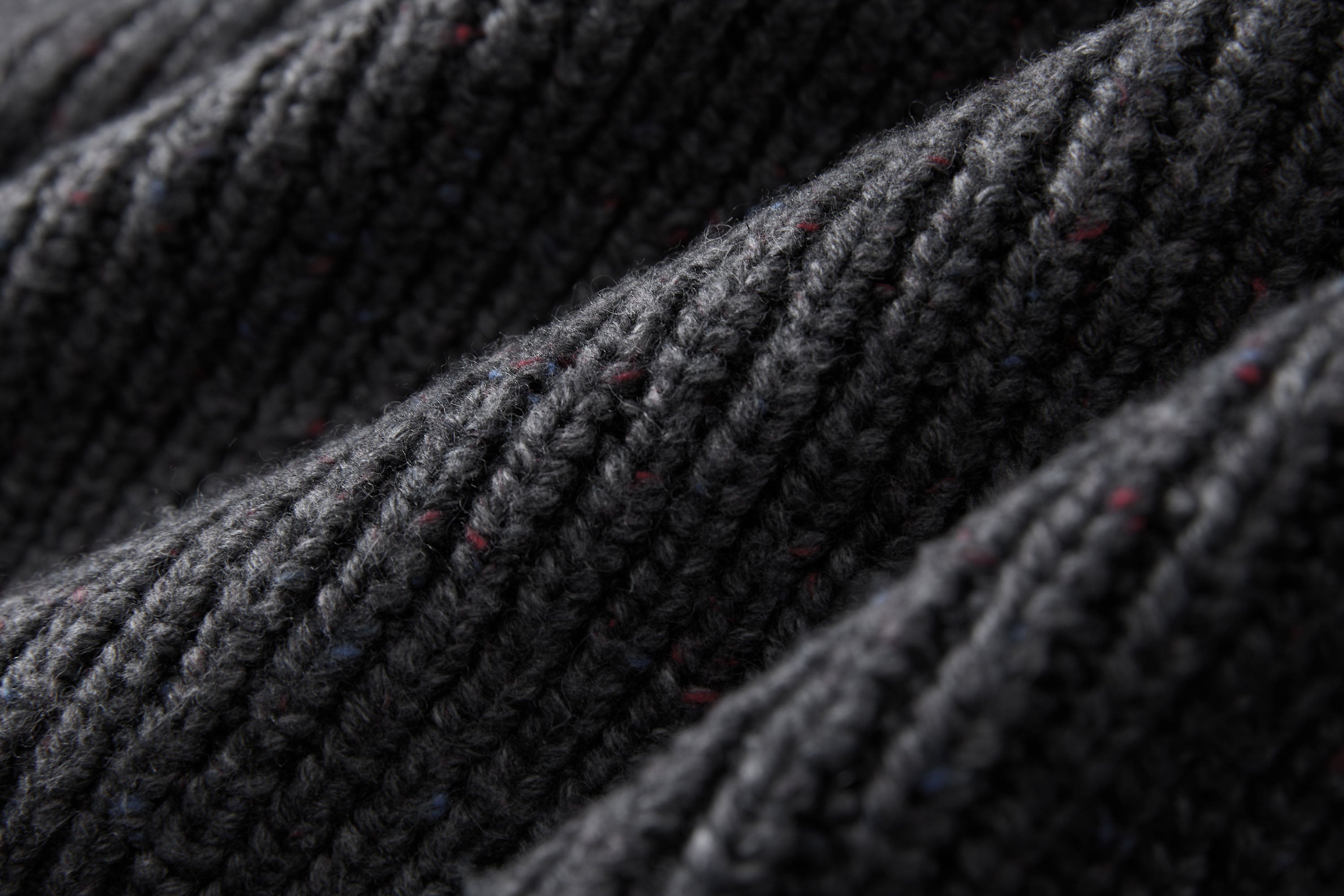 SAME FLOW Ribbed Oversized Polo Zip-Up Cardigan