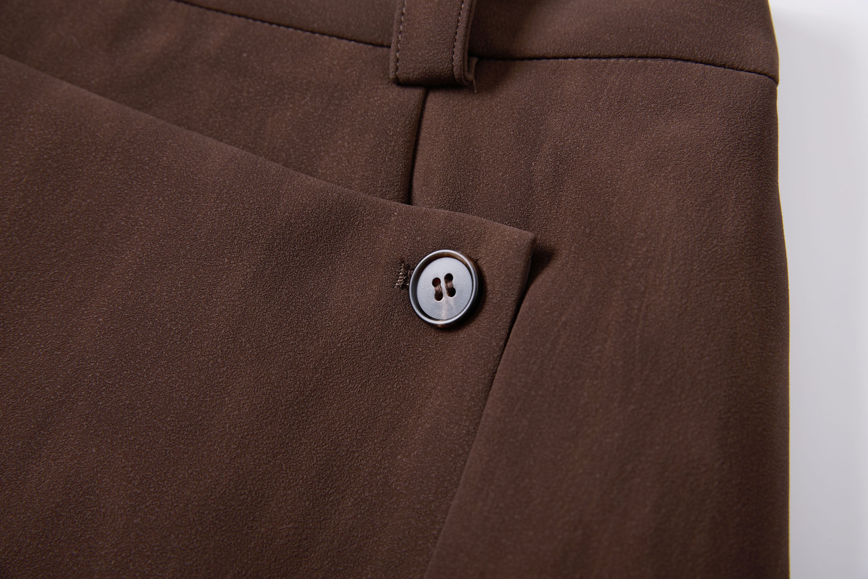 SAME FLOW Faux Suede Wrap-Panel Mini Skirt