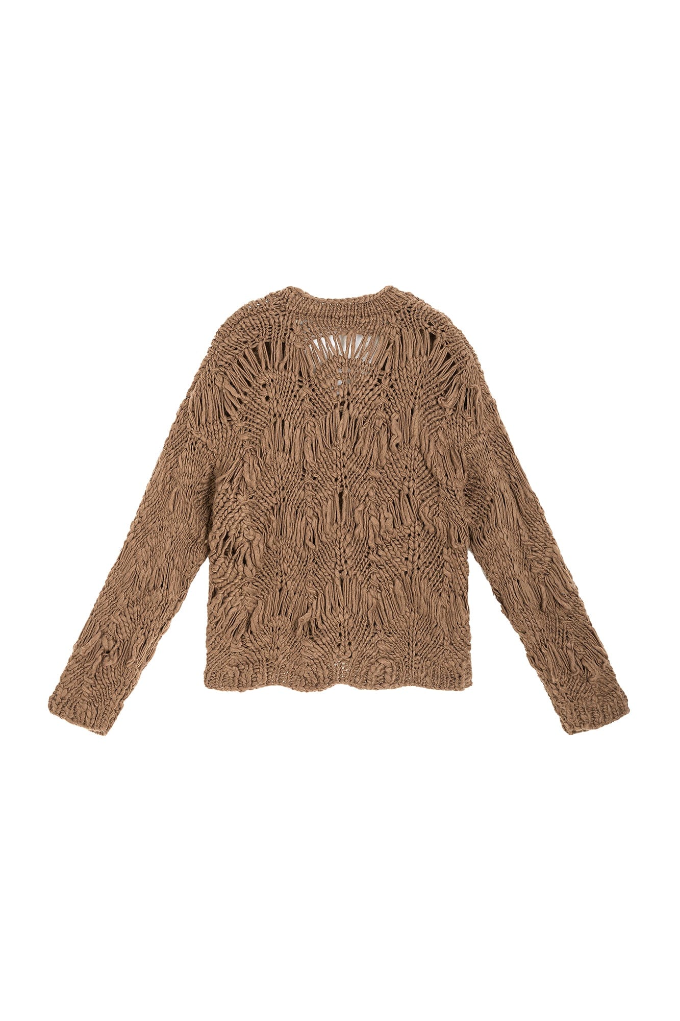 SAME FLOW Crocheted Open-Knit Pullover Sweater