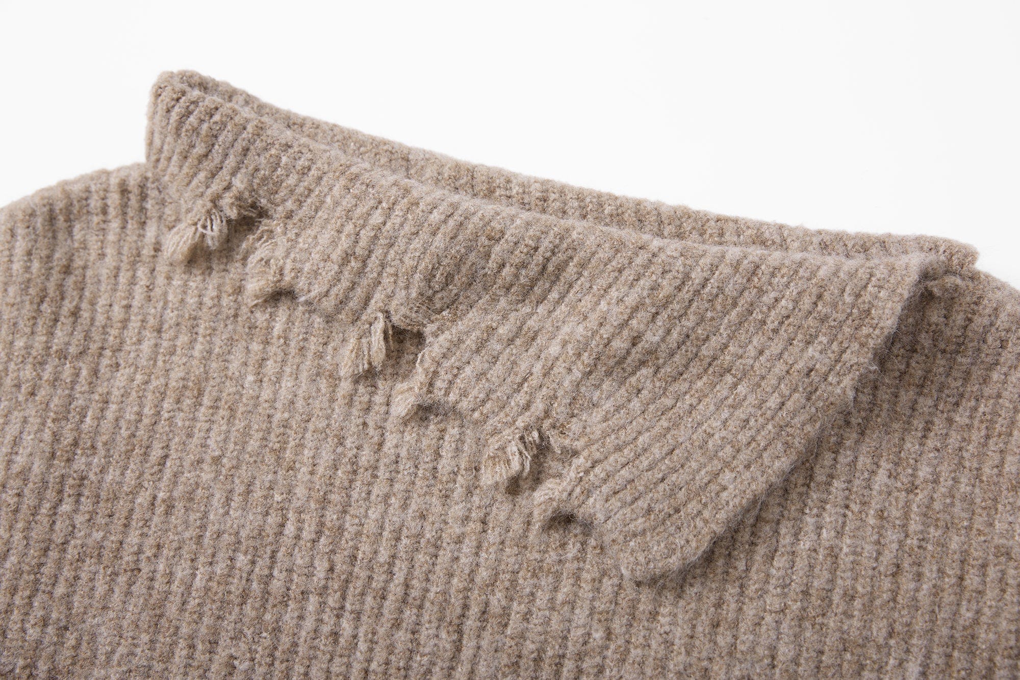 SAME FLOW Distressed Floral Embroidered Sweater