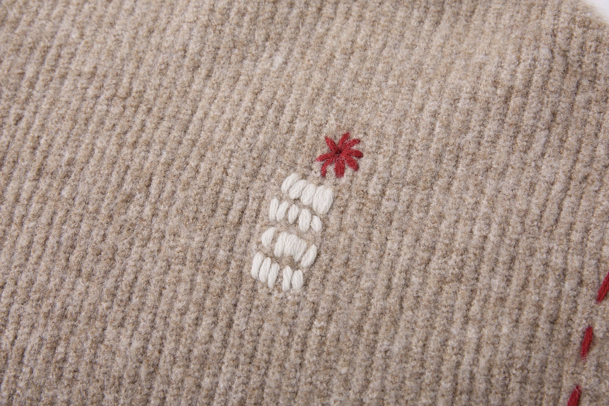 SAME FLOW Distressed Floral Embroidered Sweater