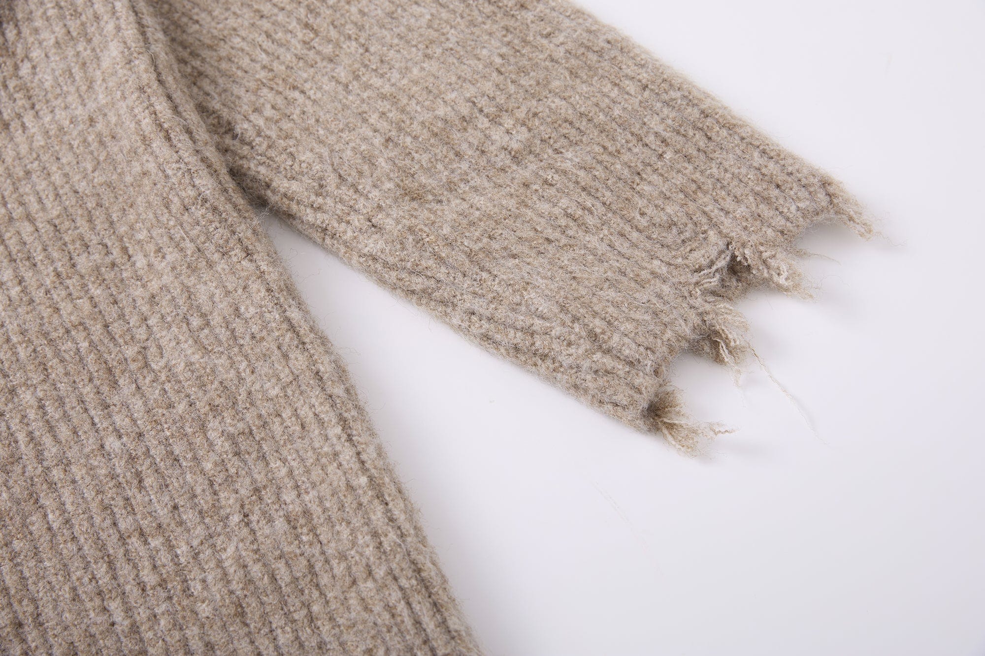 SAME FLOW Distressed Floral Embroidered Sweater