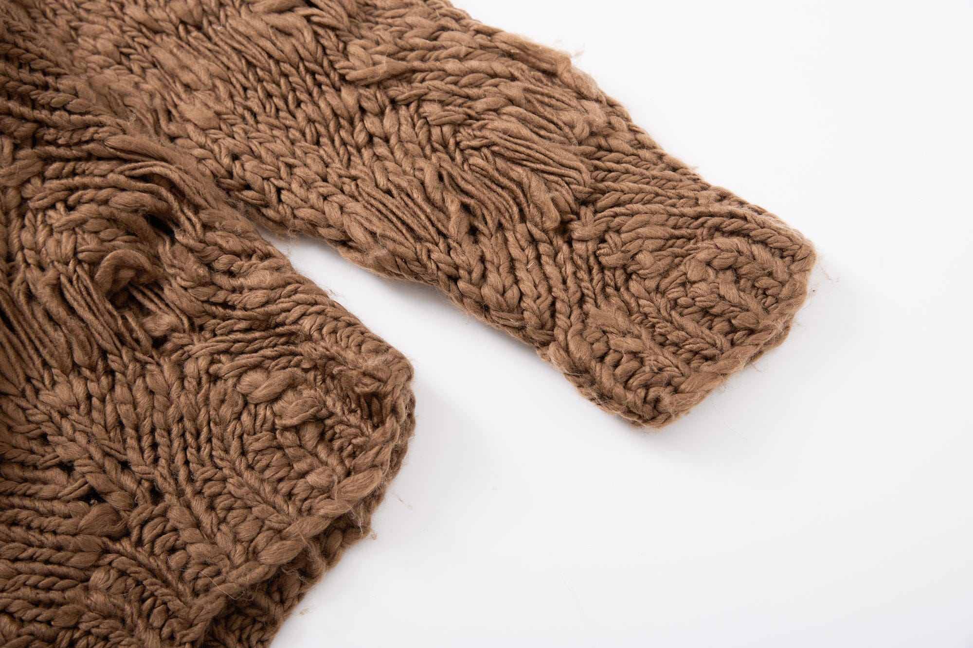 SAME FLOW Crocheted Open-Knit Pullover Sweater