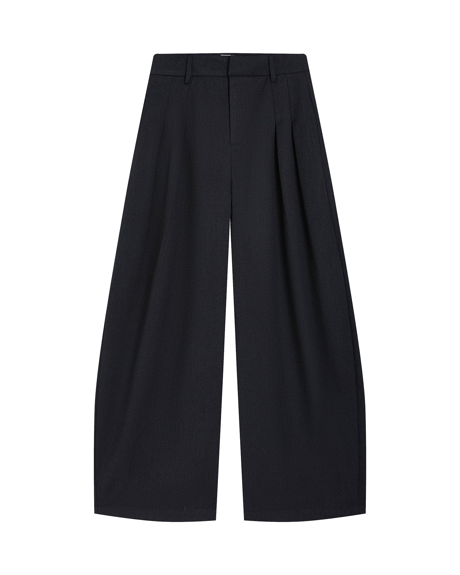 SAME FLOW Retro Wool-Blend Pleated Wide-Leg Trousers