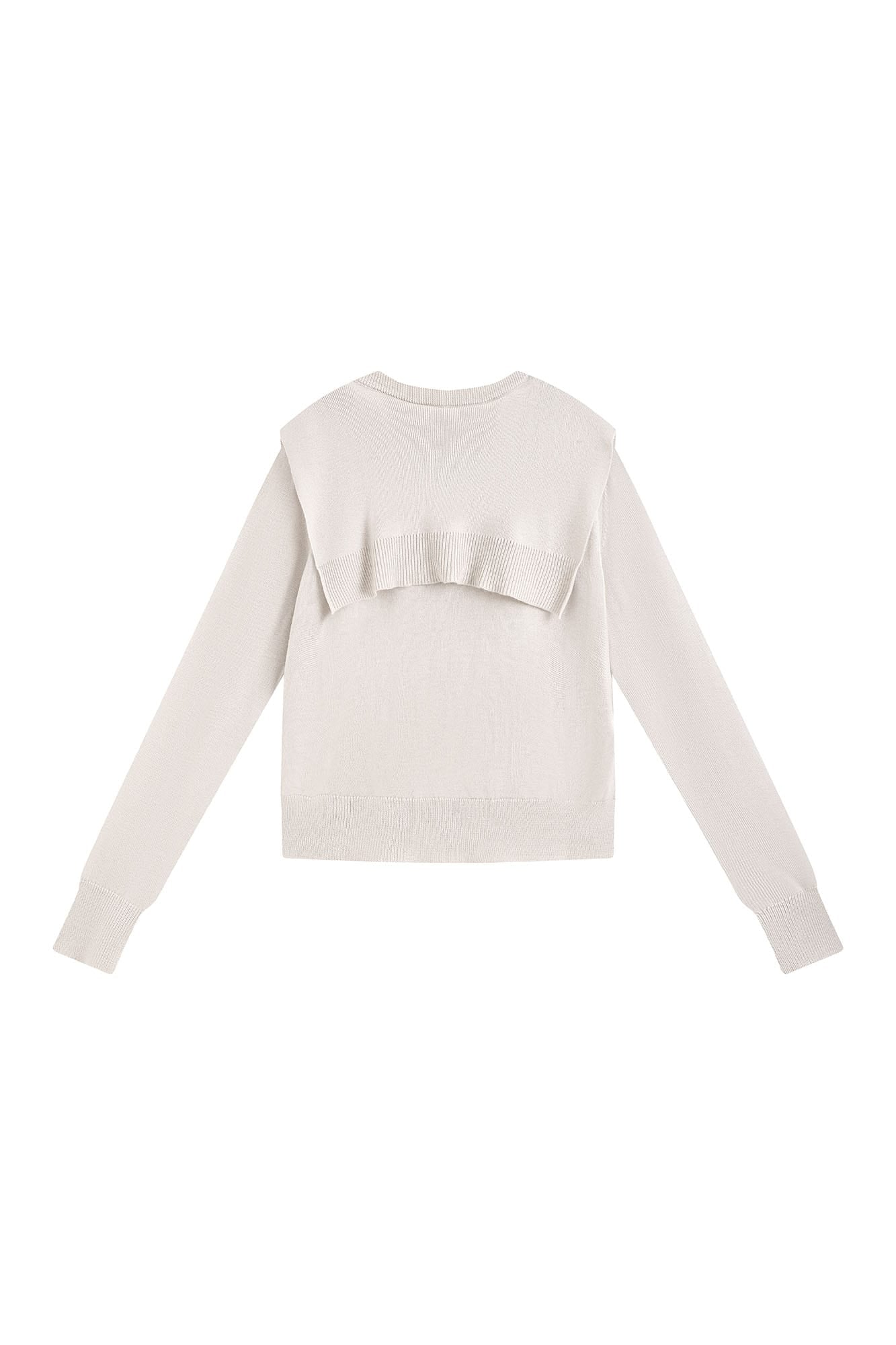 SAME FLOW Faux Layered Wool-Blend Cardigan