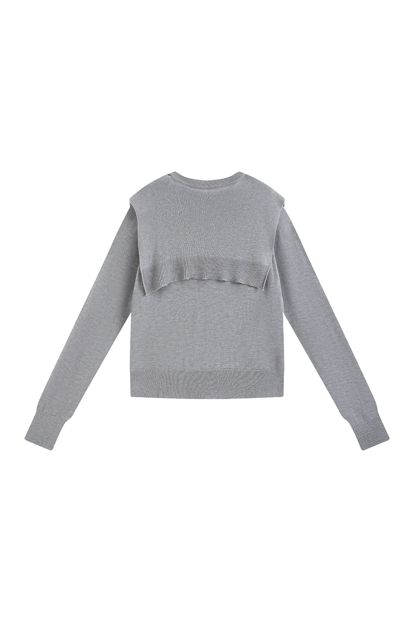 SAME FLOW Faux Layered Wool-Blend Cardigan