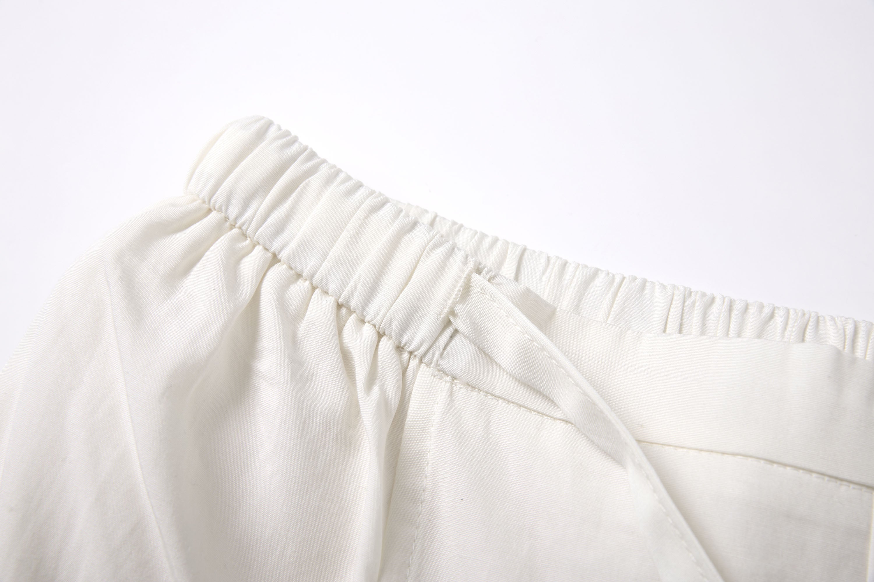 SAME FLOW Crinkled Linen-Blend Oversized Drawstring Pants