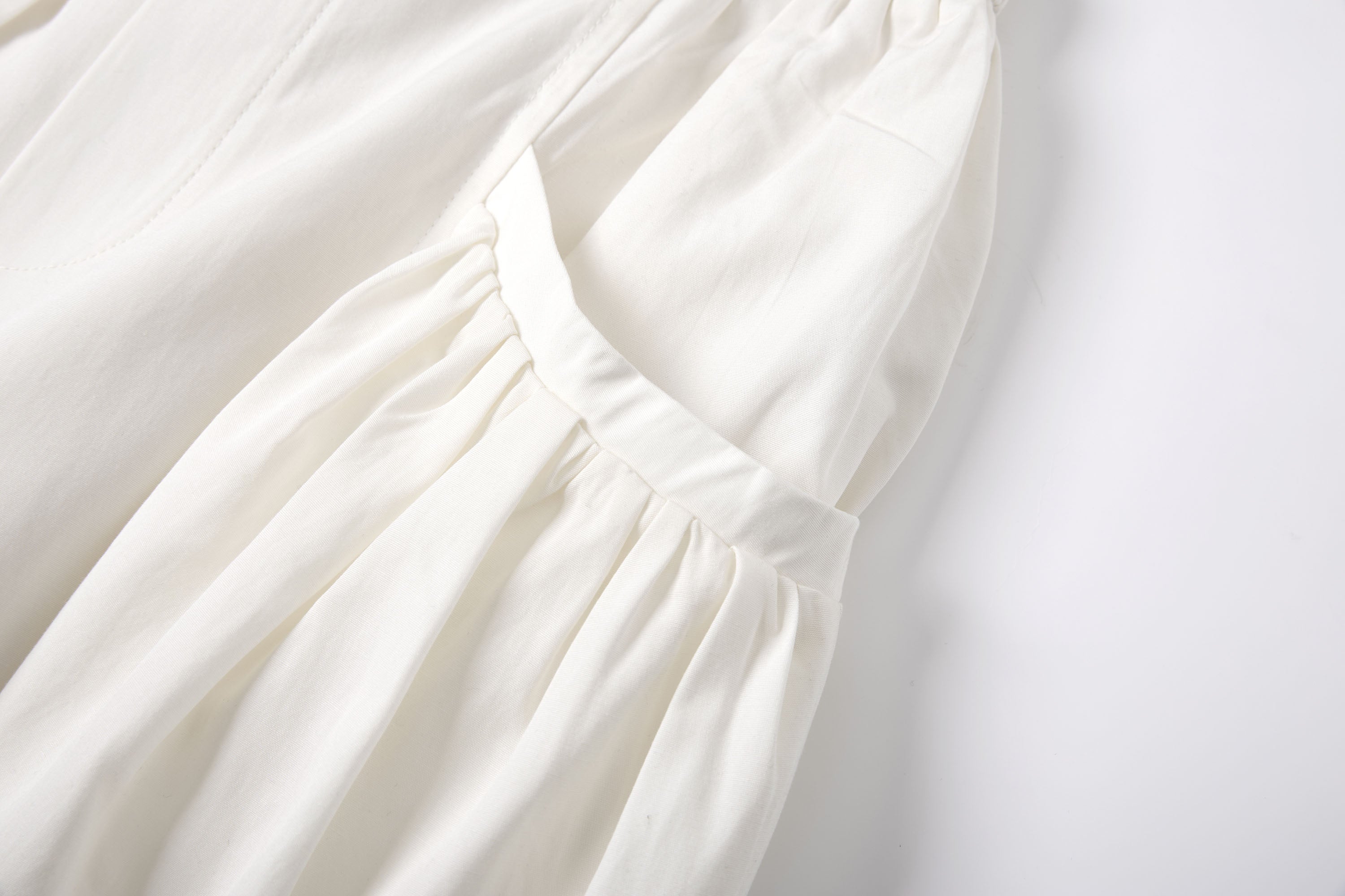 SAME FLOW Crinkled Linen-Blend Oversized Drawstring Pants