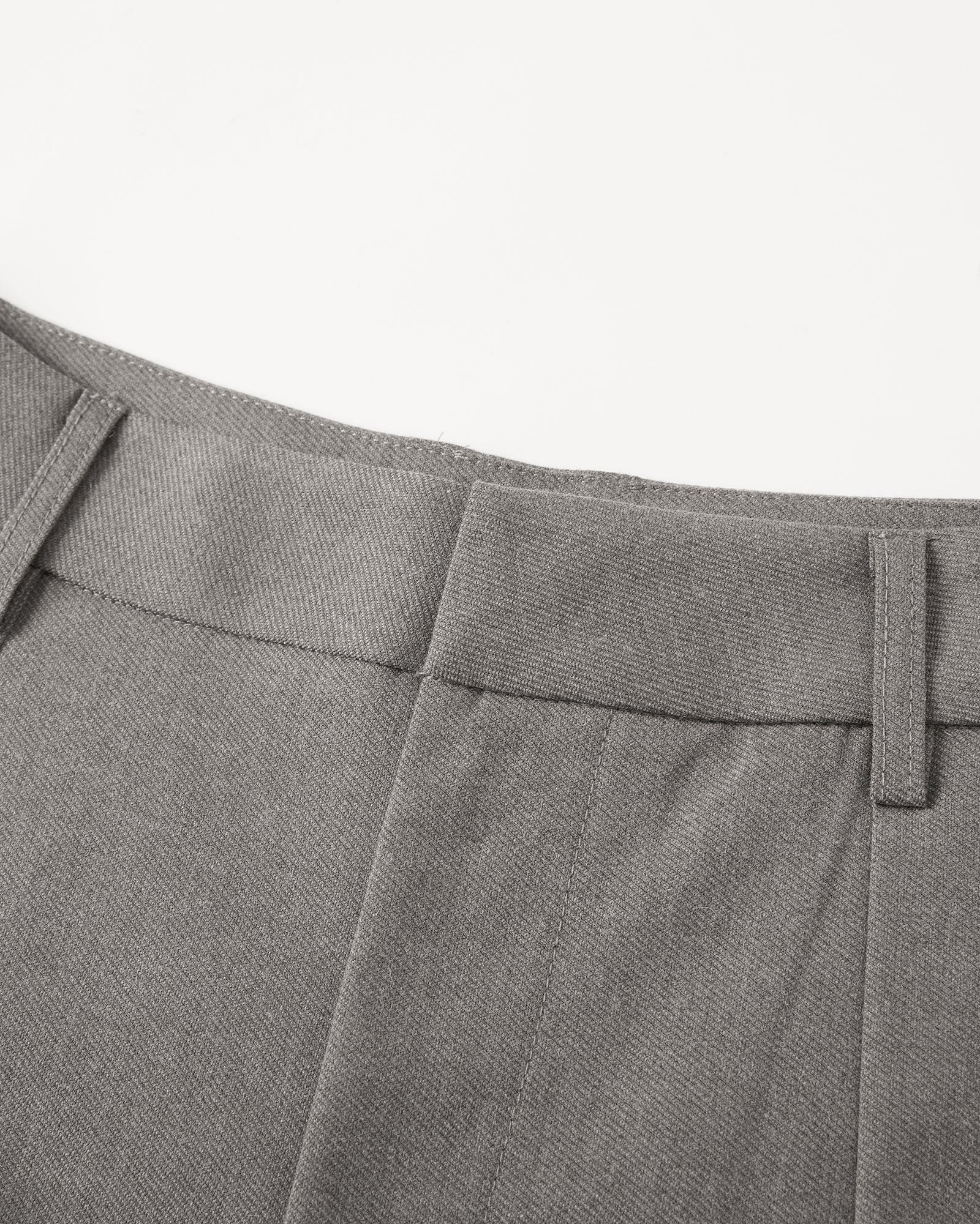 SAME FLOW Retro Wool-Blend Pleated Wide-Leg Trousers