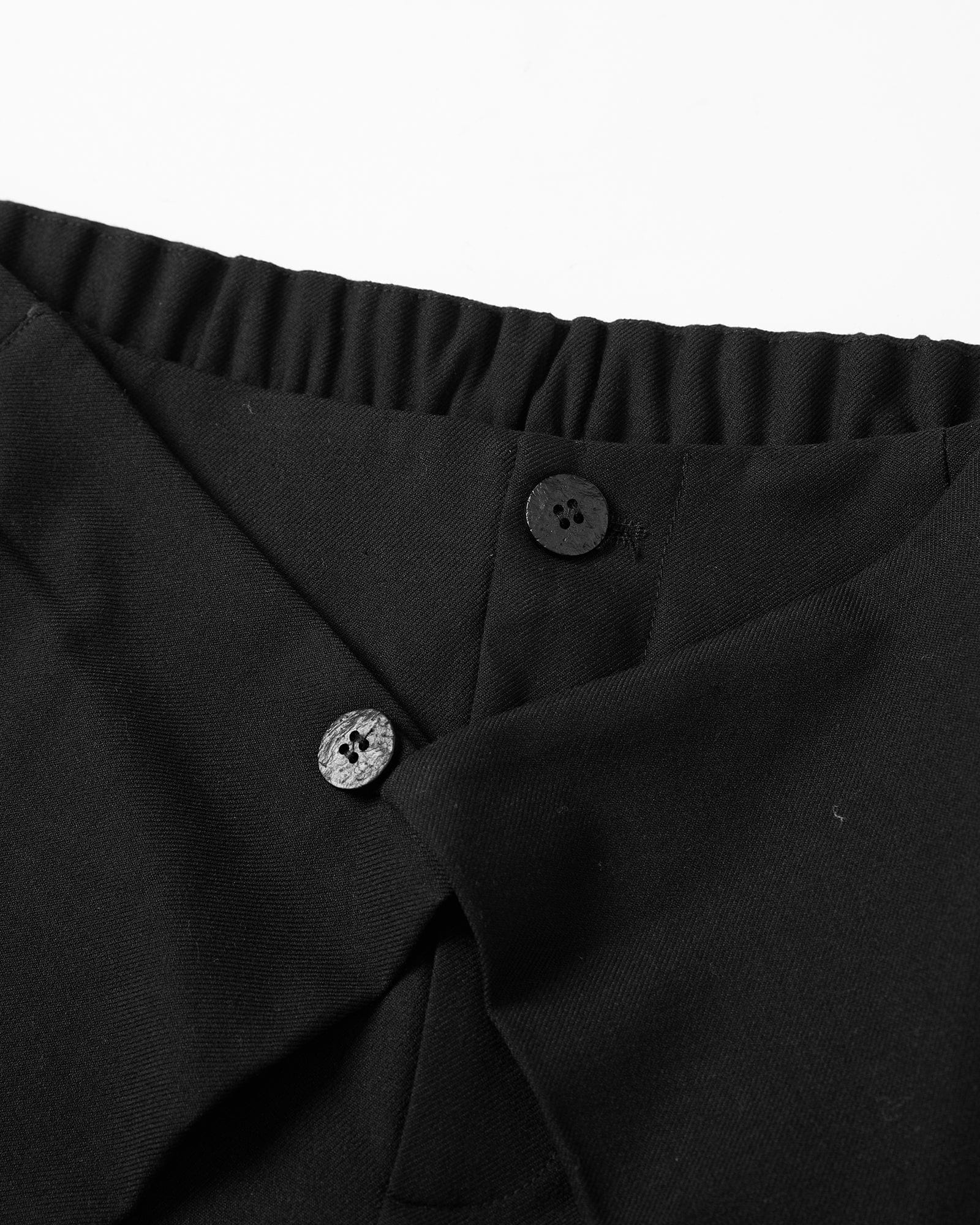 SAME FLOW Overlap Front Woolen Blend Kendo Trousers