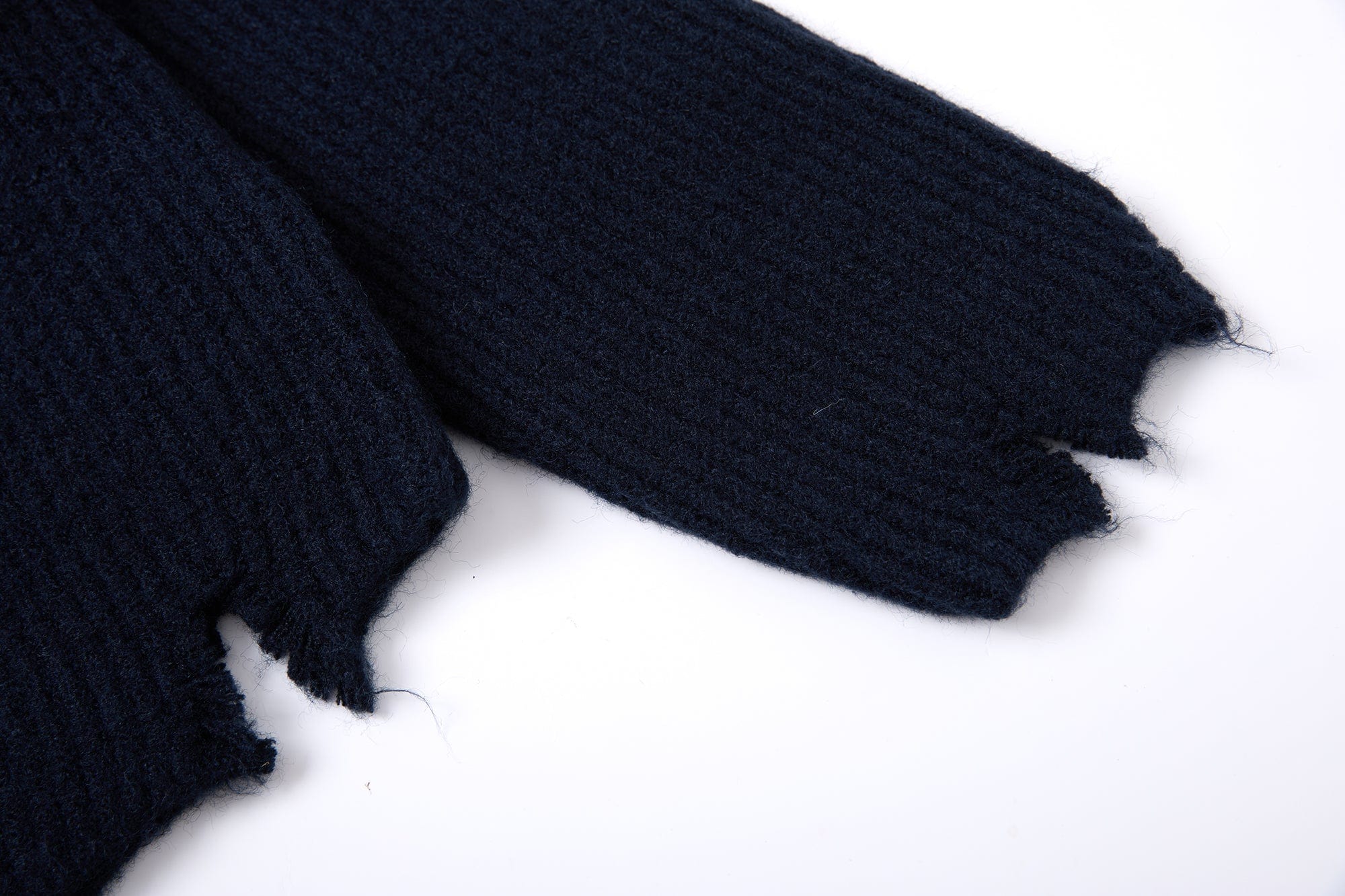 SAME FLOW Distressed Floral Embroidered Sweater