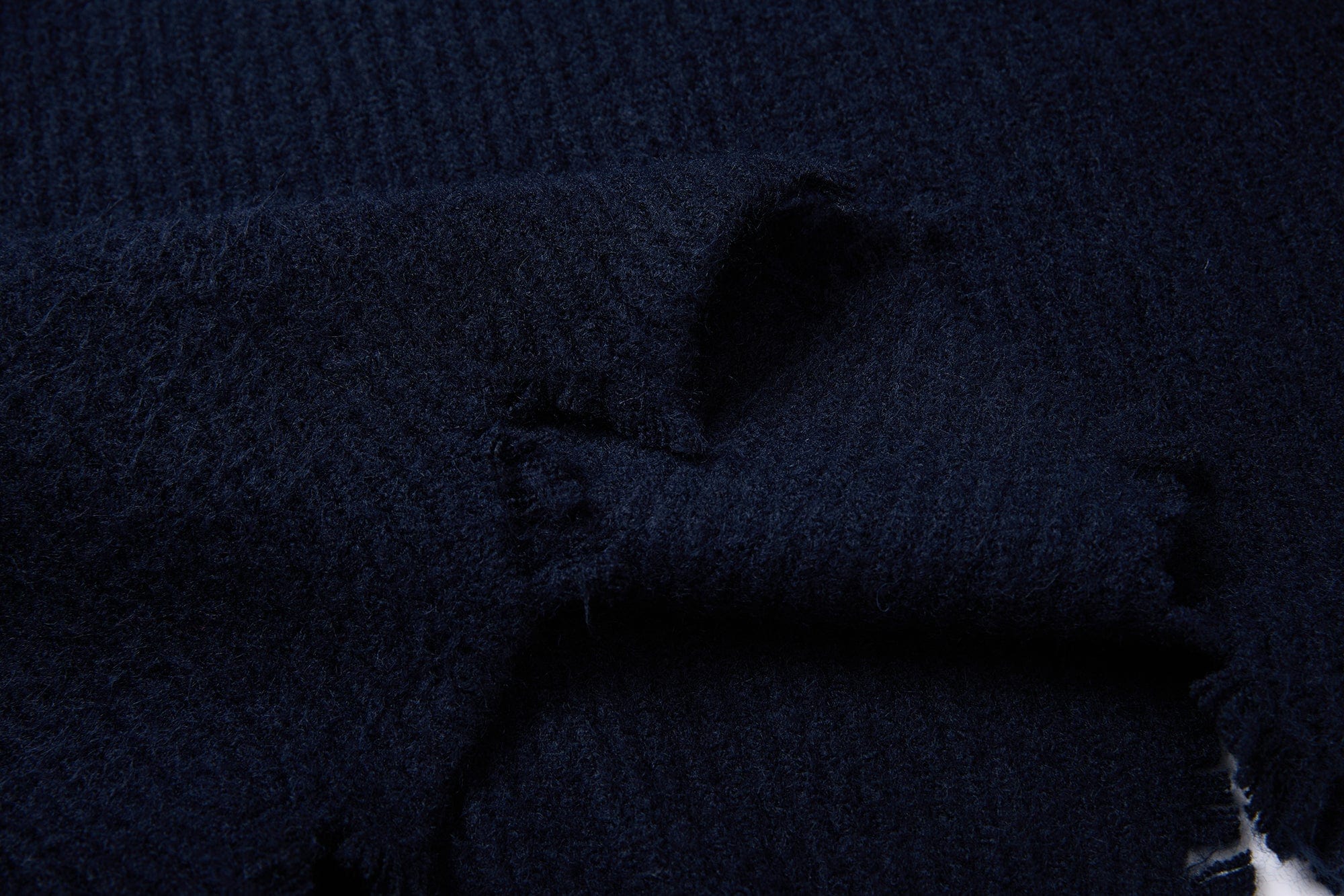 SAME FLOW Distressed Floral Embroidered Sweater