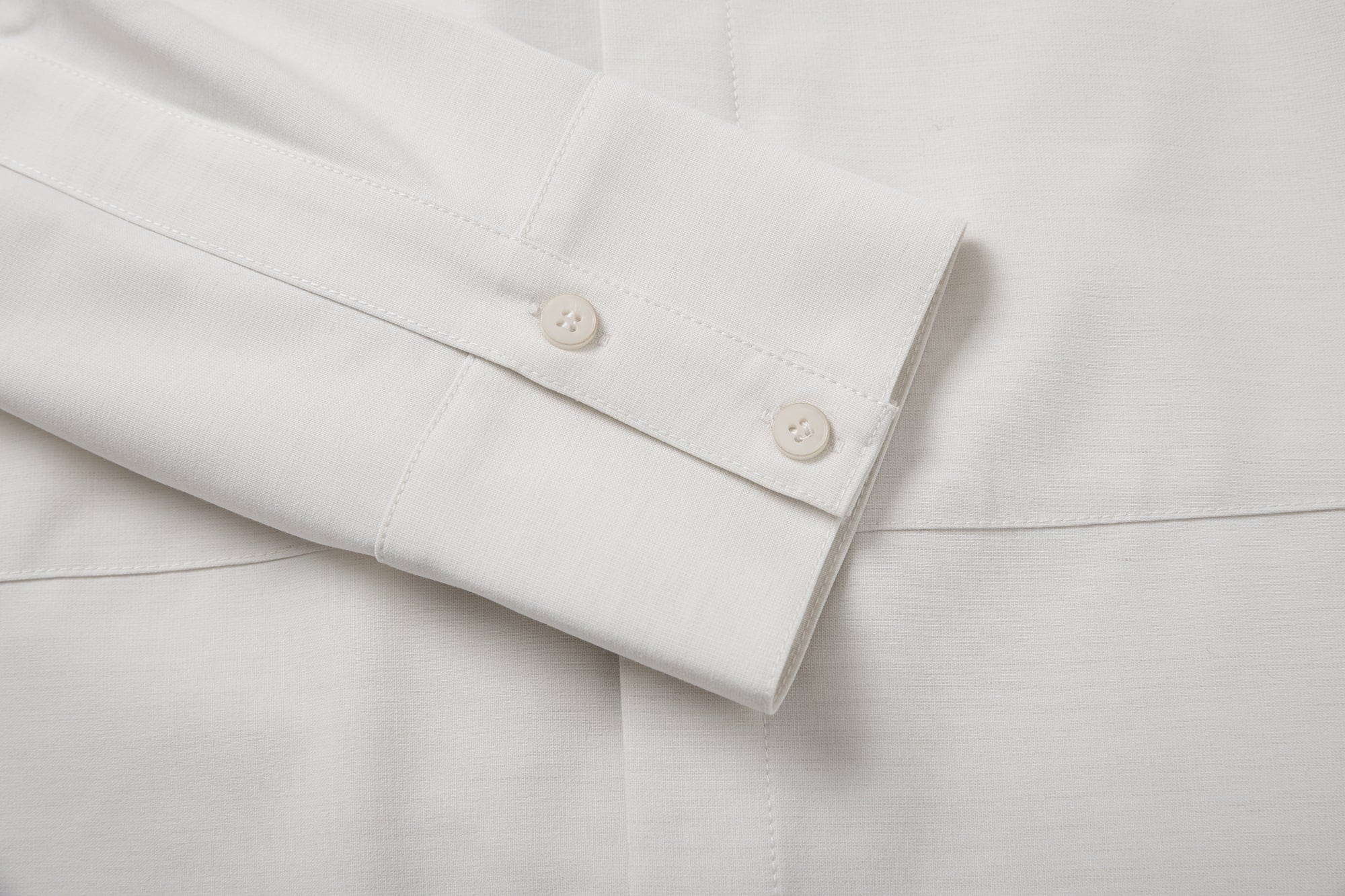 SAME FLOW Back Split Scarf-Neck Asymmetric Shirt