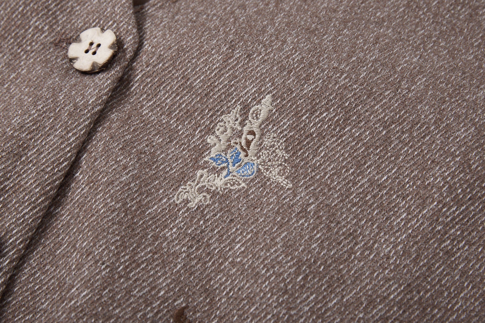 SAME FLOW Motif Embroidery Paneled Vest