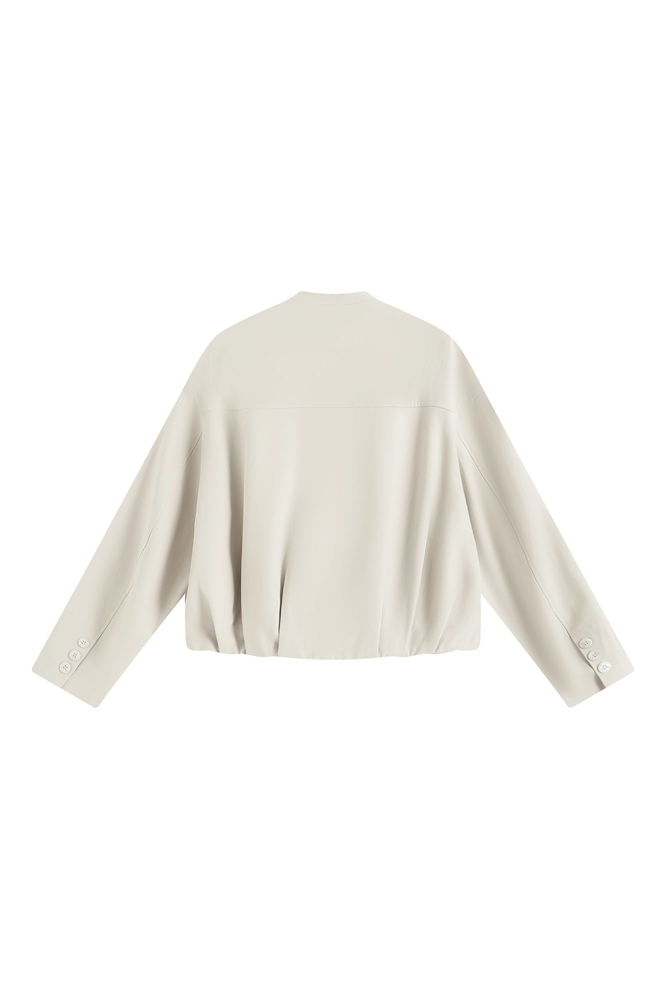 SAME FLOW Minimal V-Neck Pleated Jacket