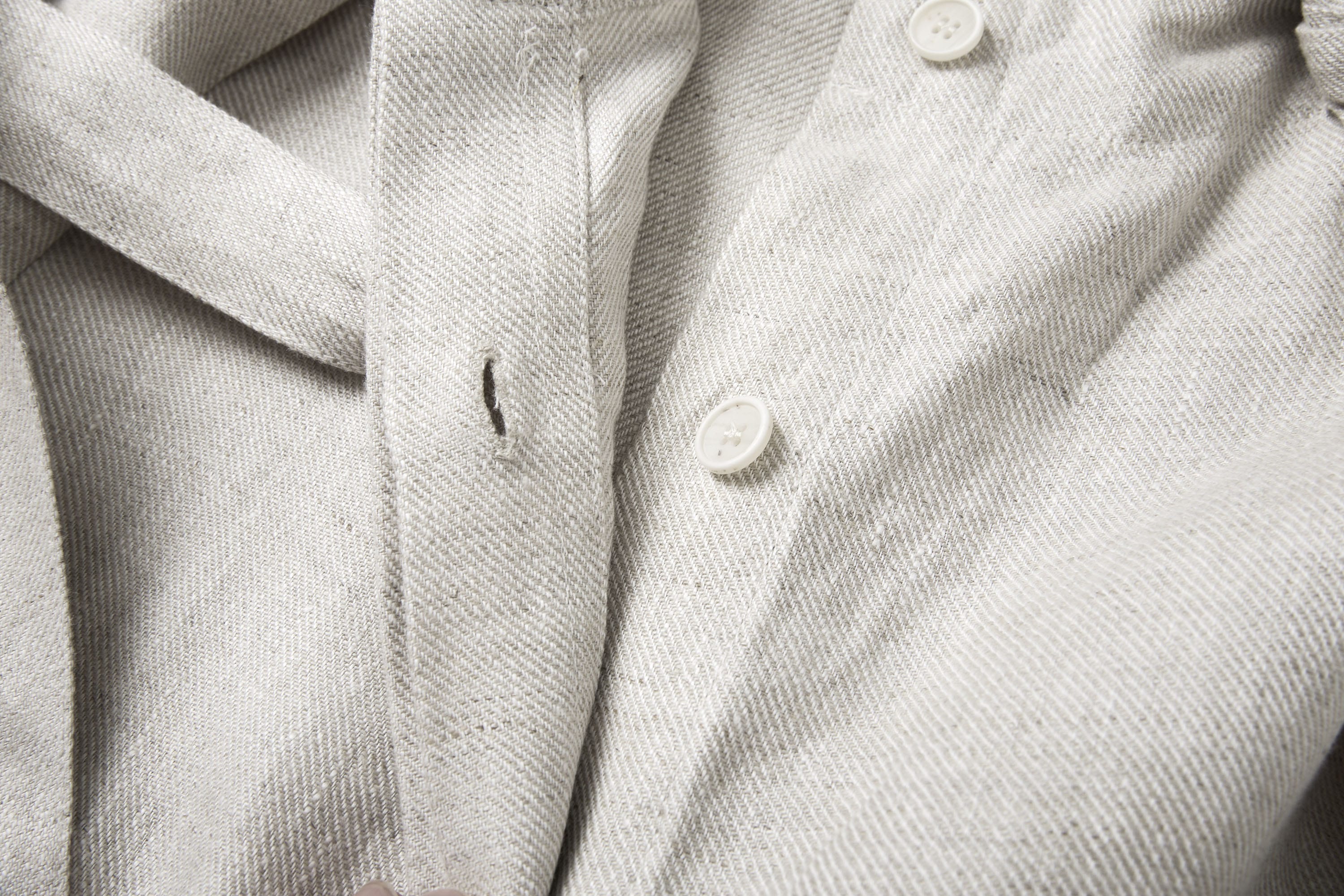 SAME FLOW Draped Linen Cocoon Shirt