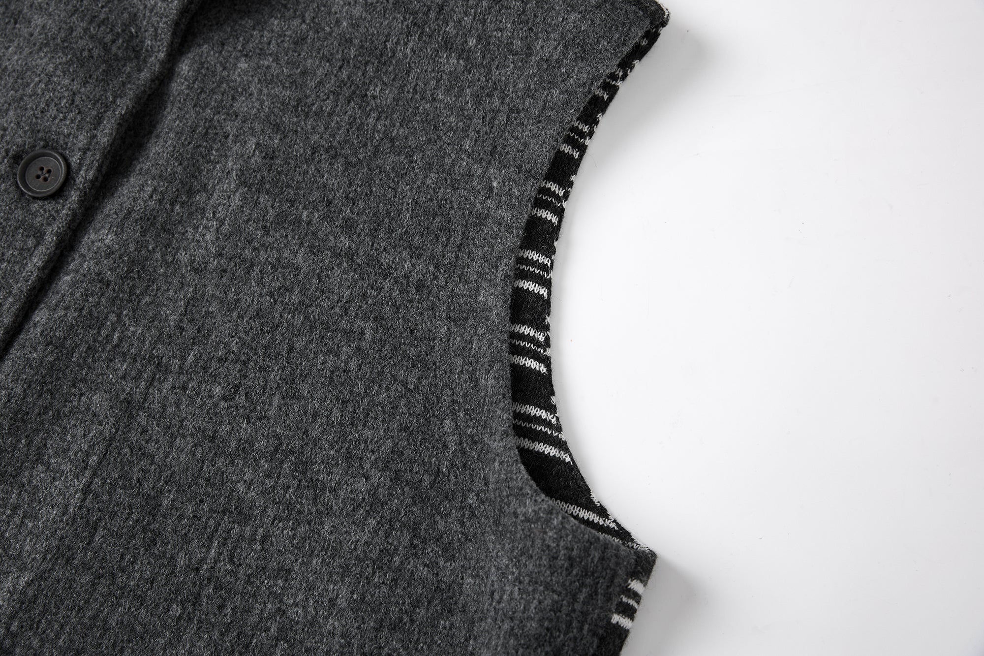 SAME FLOW Belted Reversible Wool-Blend Knit Vest