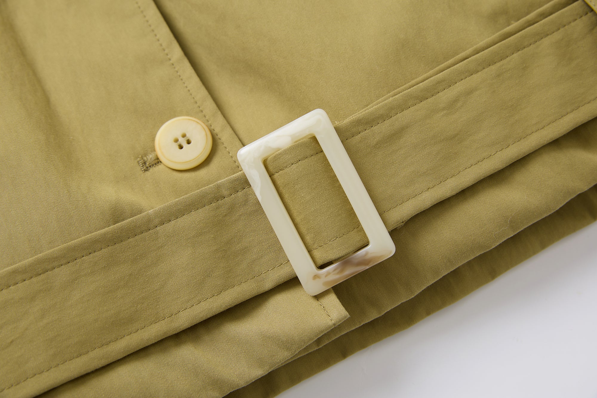 SAME FLOW Faux Fur Collar Belted Padded Jacket