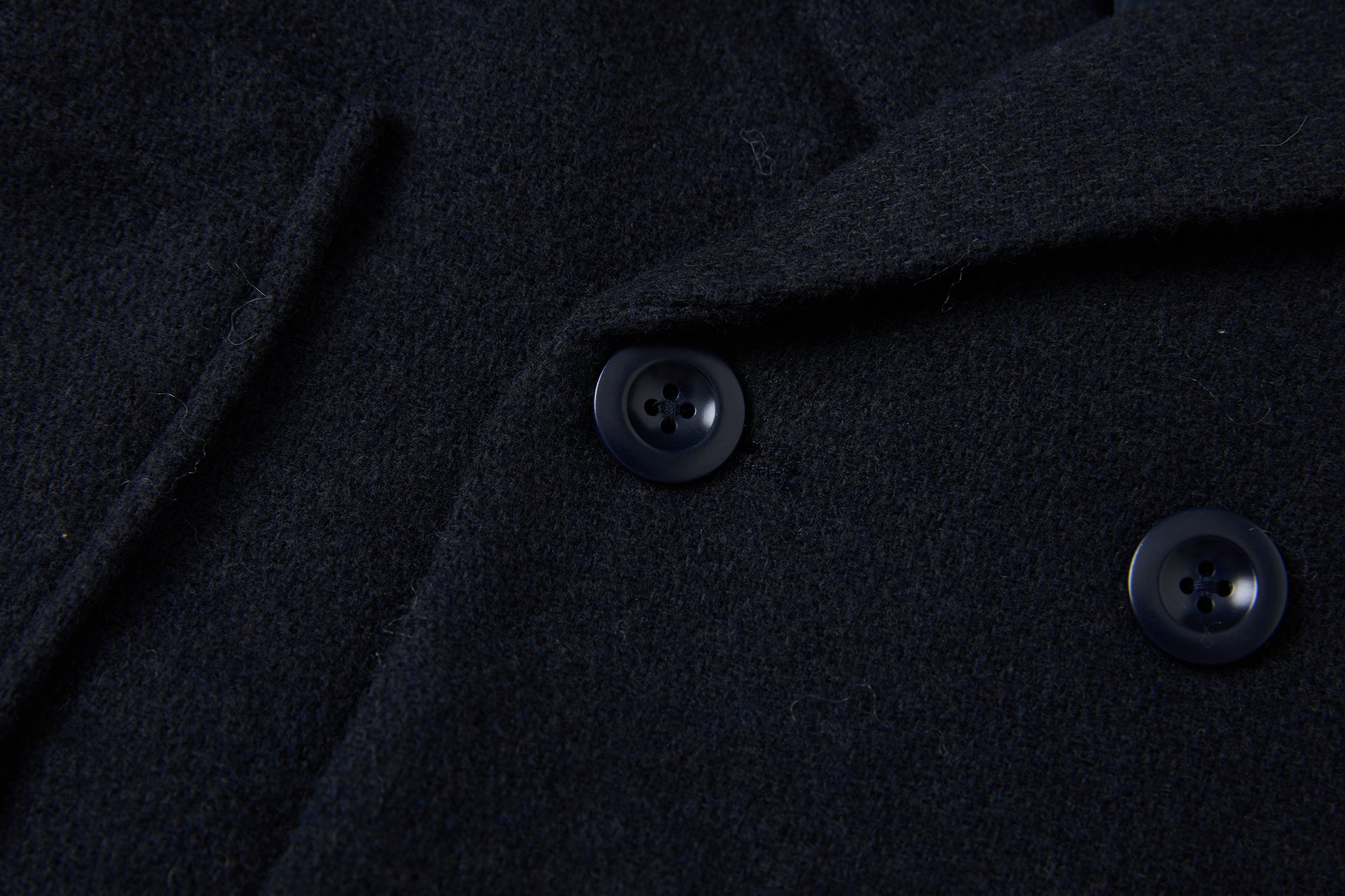 SAME FLOW Contrast Knit Collar Belt Wool-Blend Jacket