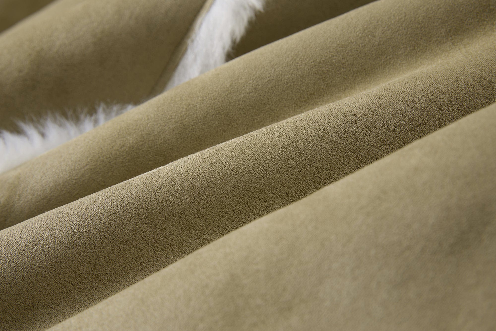 SAME FLOW Detachable Scarf Faux Shearling Suede Jacket