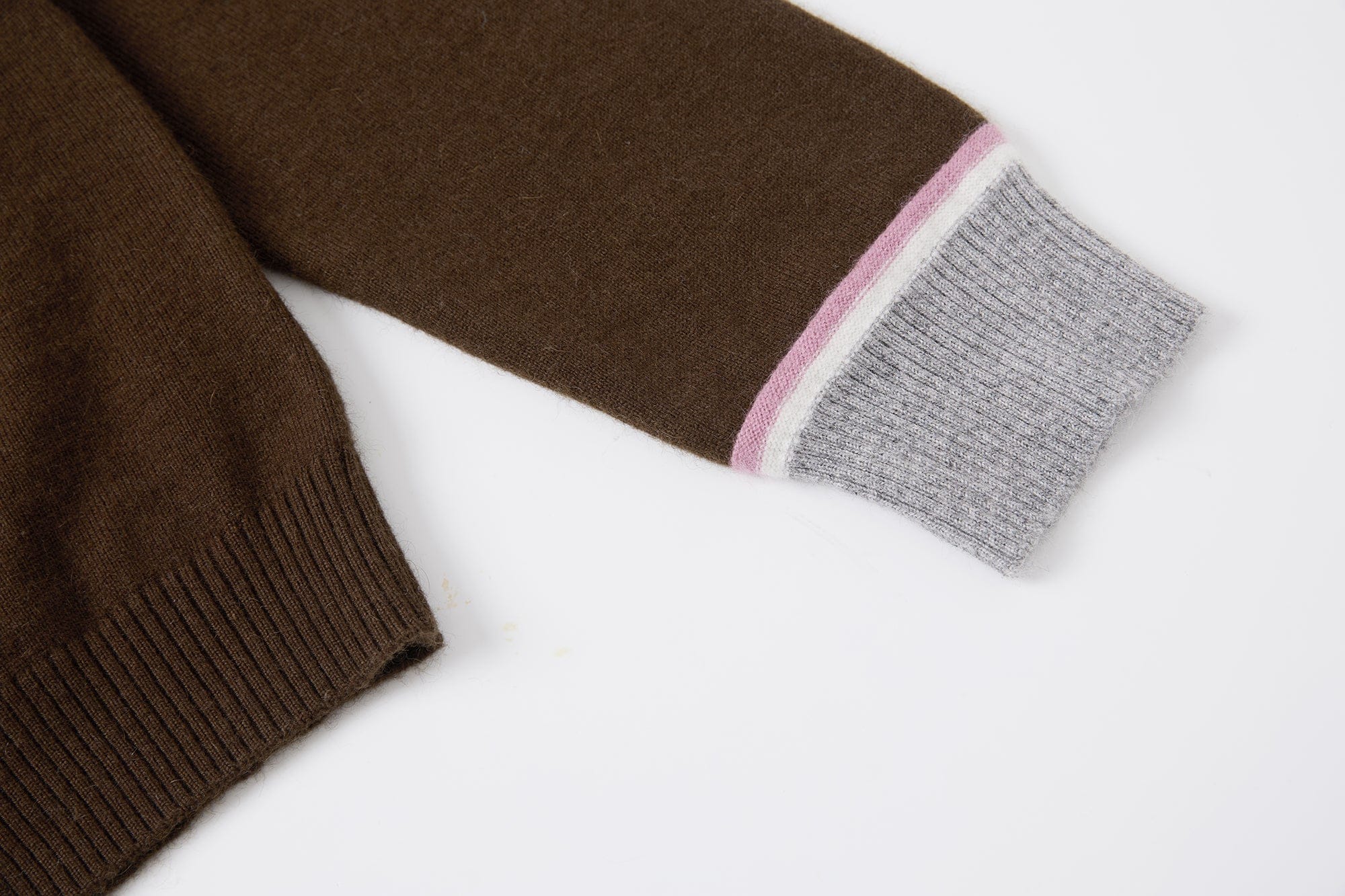 SAME FLOW Faux-Layered Knit Polo Sweater