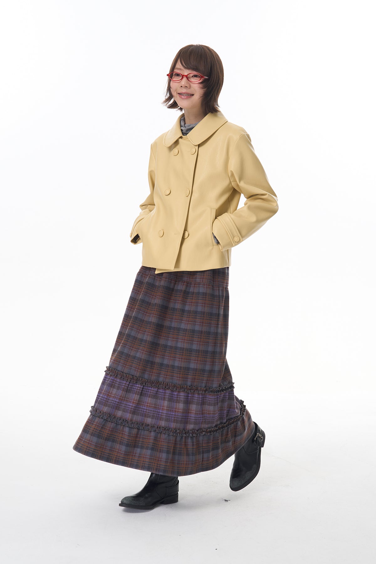 HSUSE Retro Double-Breasted Faux Leather Jacket