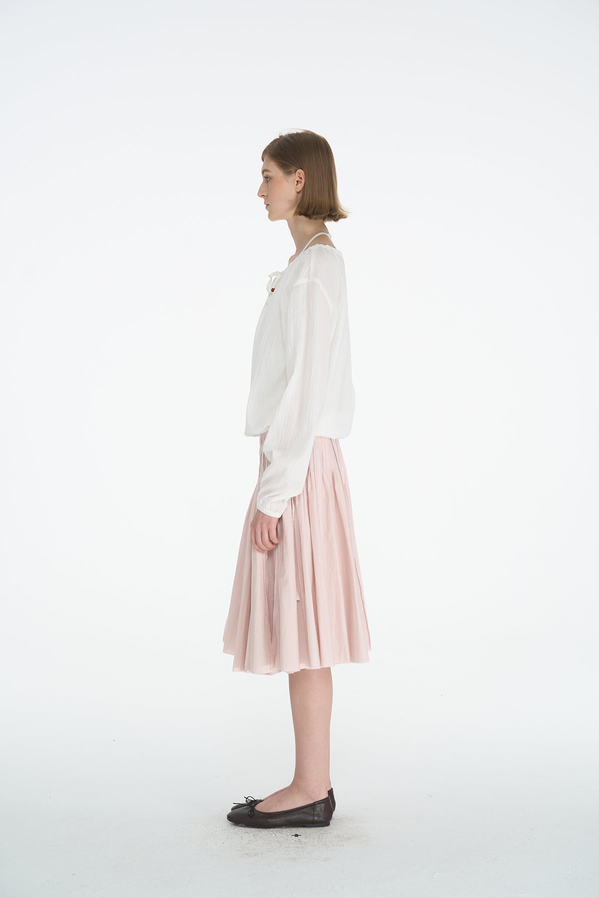 HSUSE Sculpted Pleat Flared Skirt