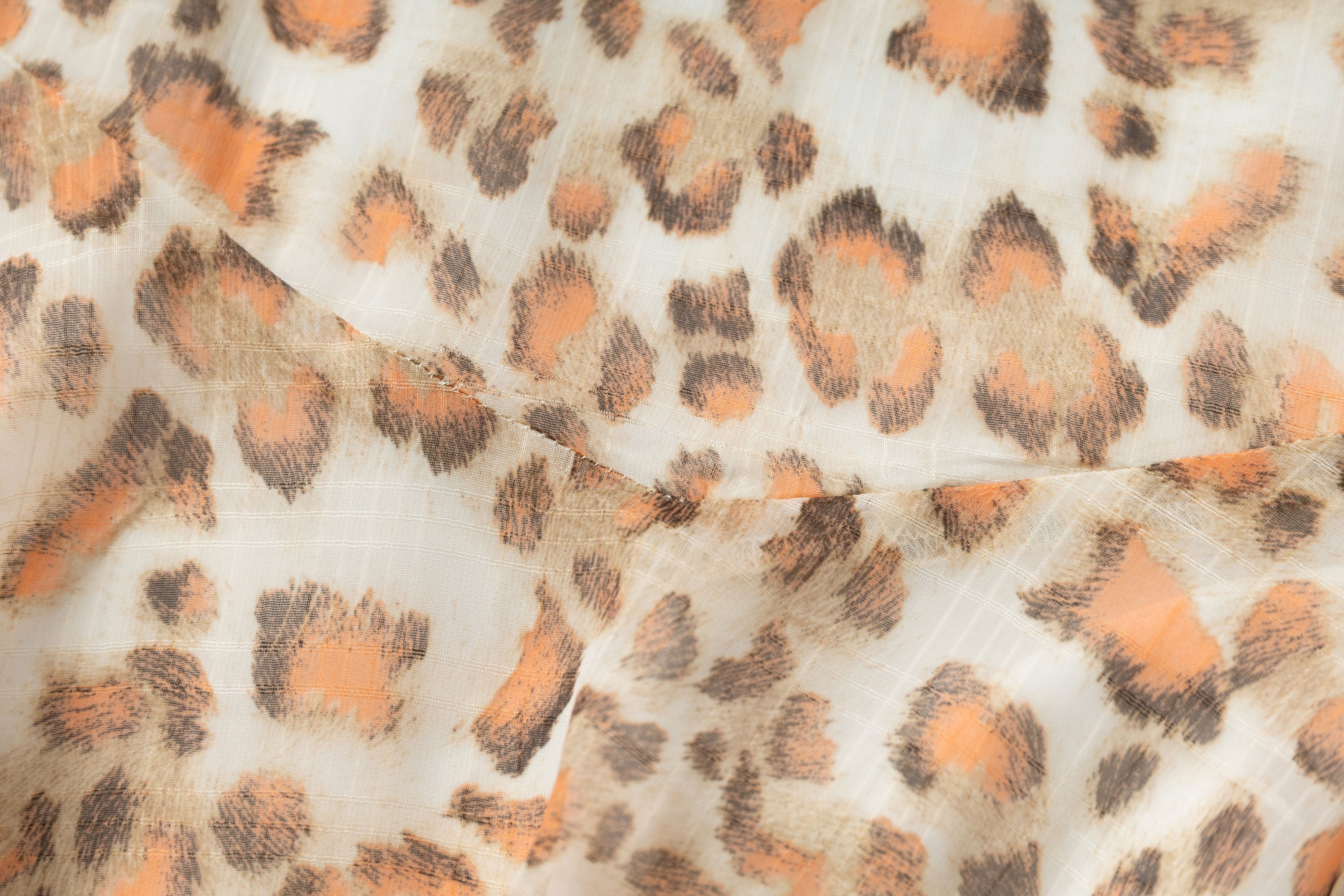 MUSE NAPS Irregular Leopard Print Flowy Midi Skirt