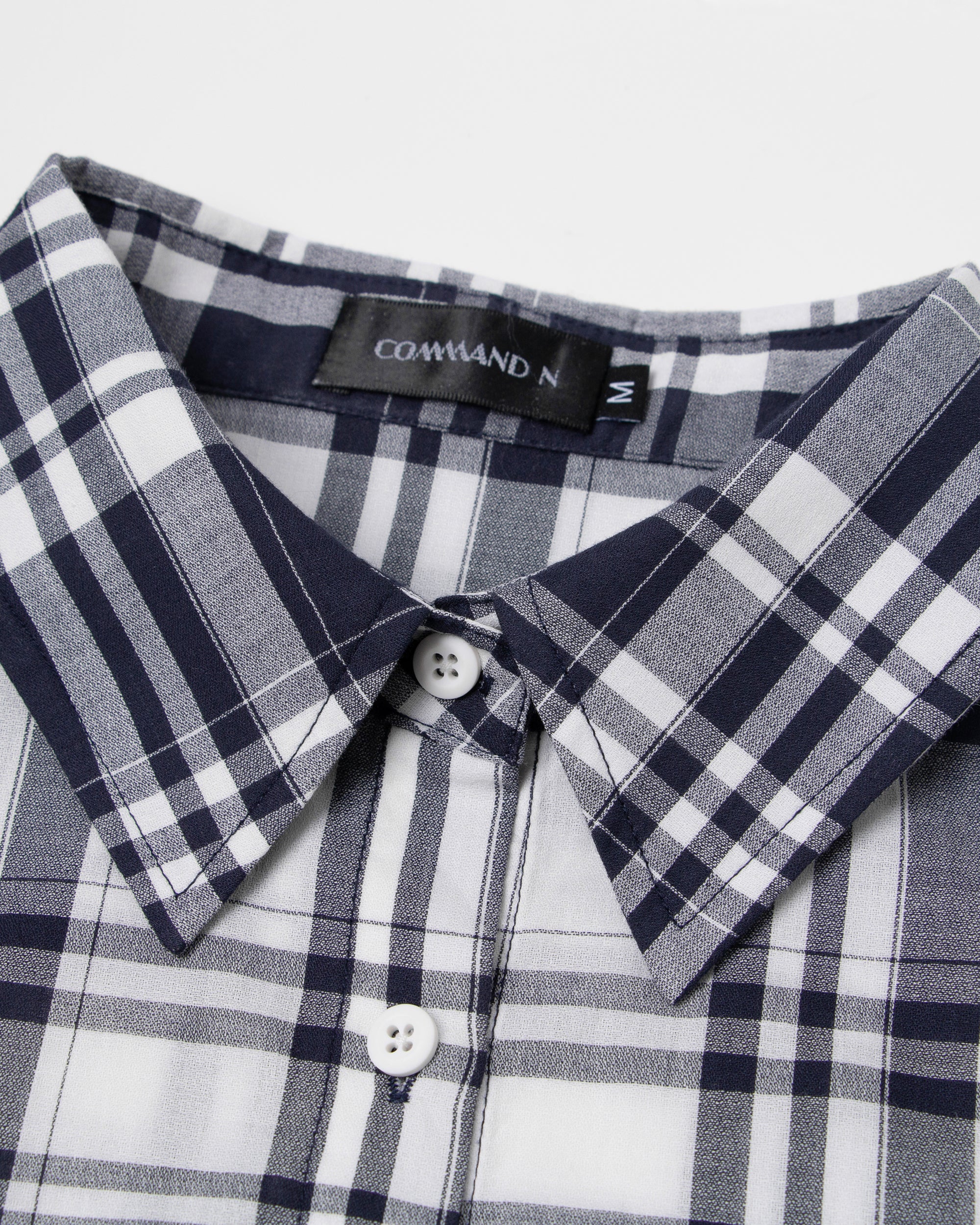 COMMAND N Spliced Plaid Relaxed Shirt