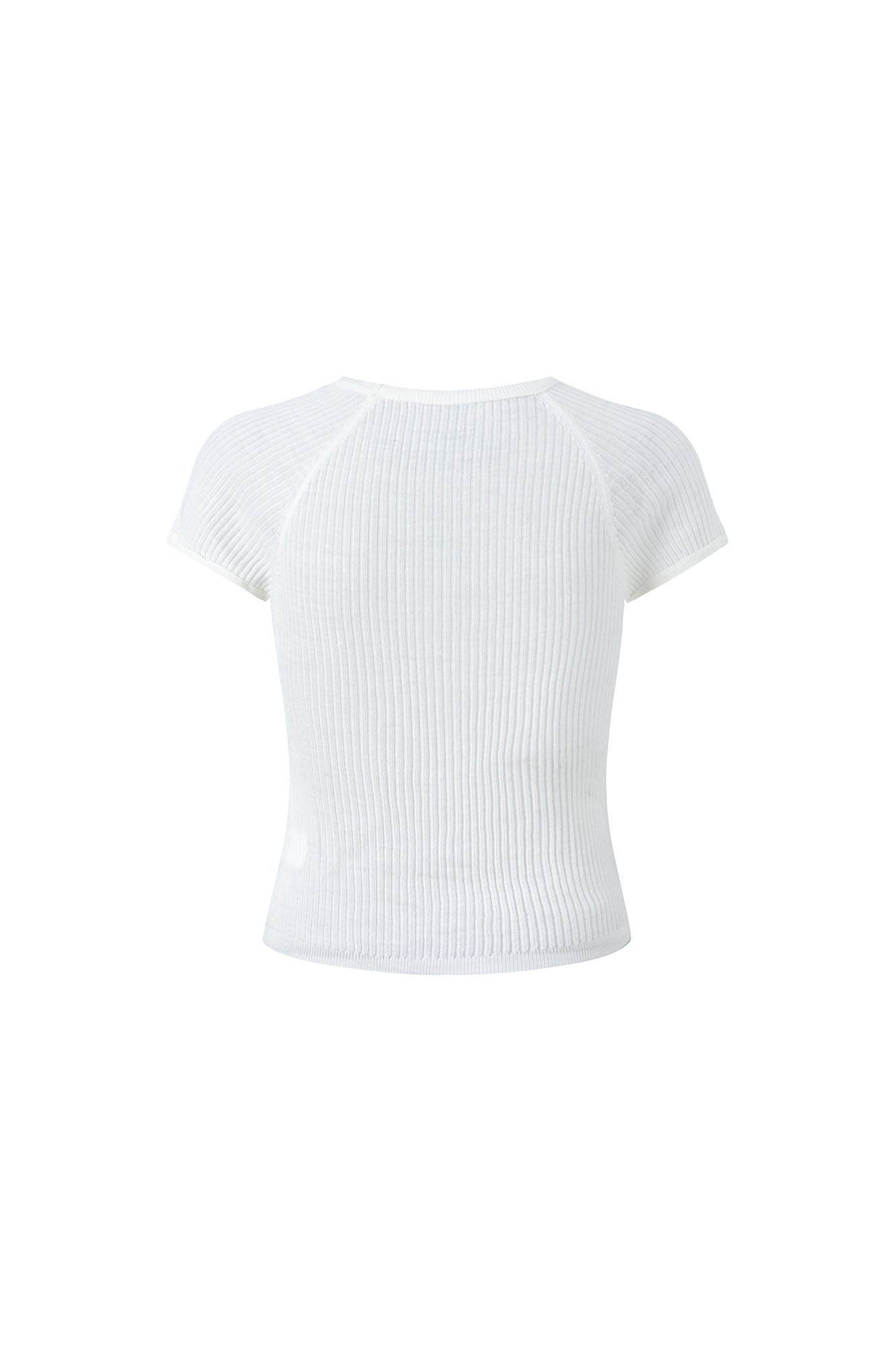 ARTIFICIAL WORLD Ribbed Slim Cropped T-Shirt