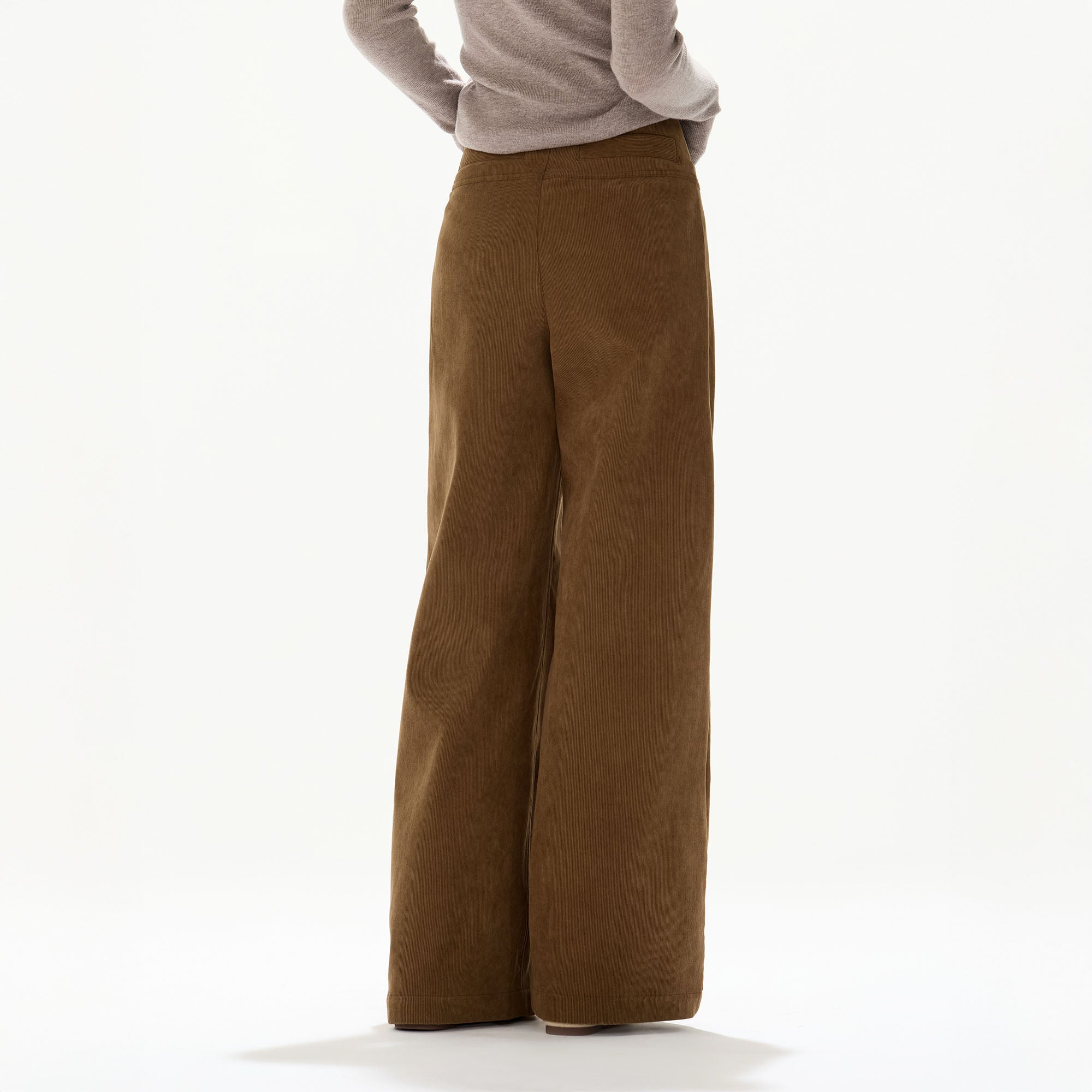 CYGNENOYR Essential Corduroy Wide-Leg Pants