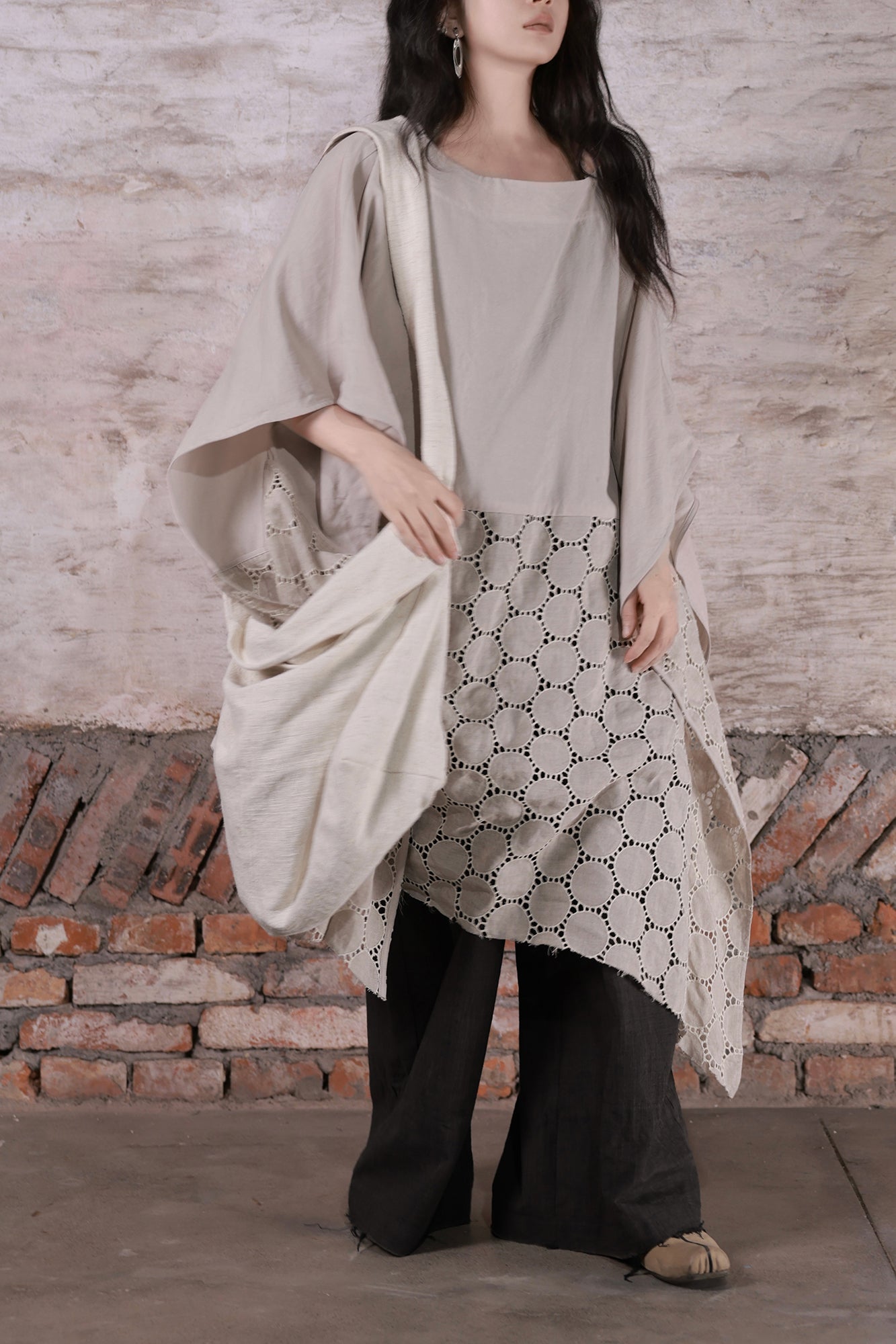 INCH LIM Pleated Wide-Leg Cinch-Hem Pants