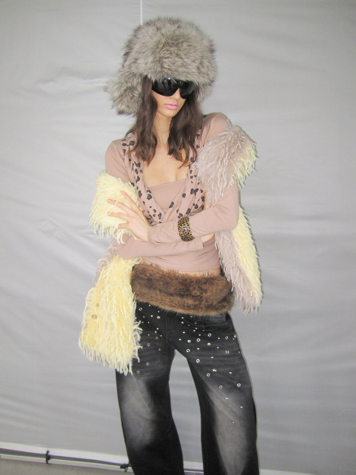 NEVER OFFEND L ANGEL Shaggy Faux Fur Scarf