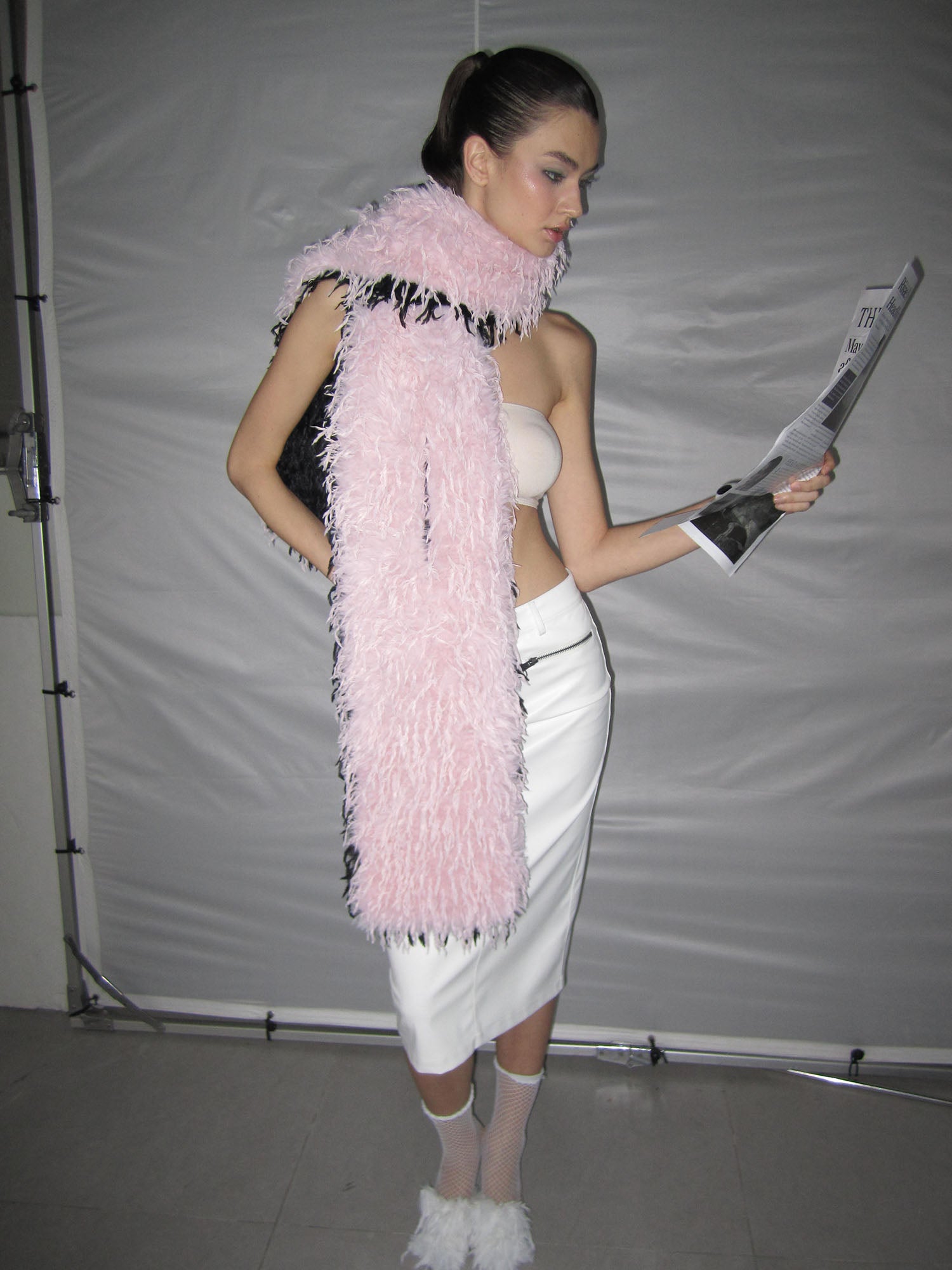 NEVER OFFEND L ANGEL Shaggy Faux Fur Scarf