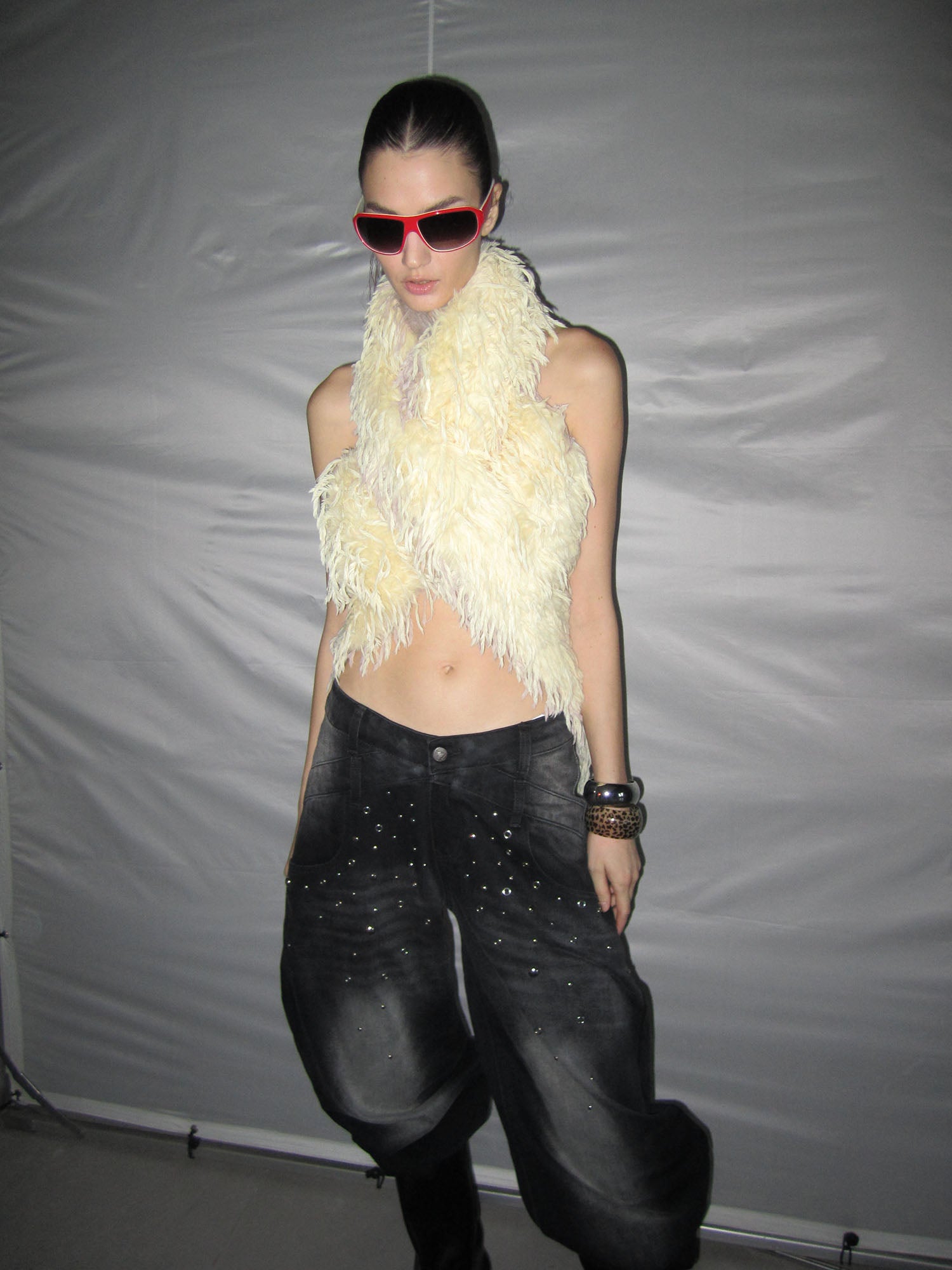 NEVER OFFEND L ANGEL Shaggy Faux Fur Scarf