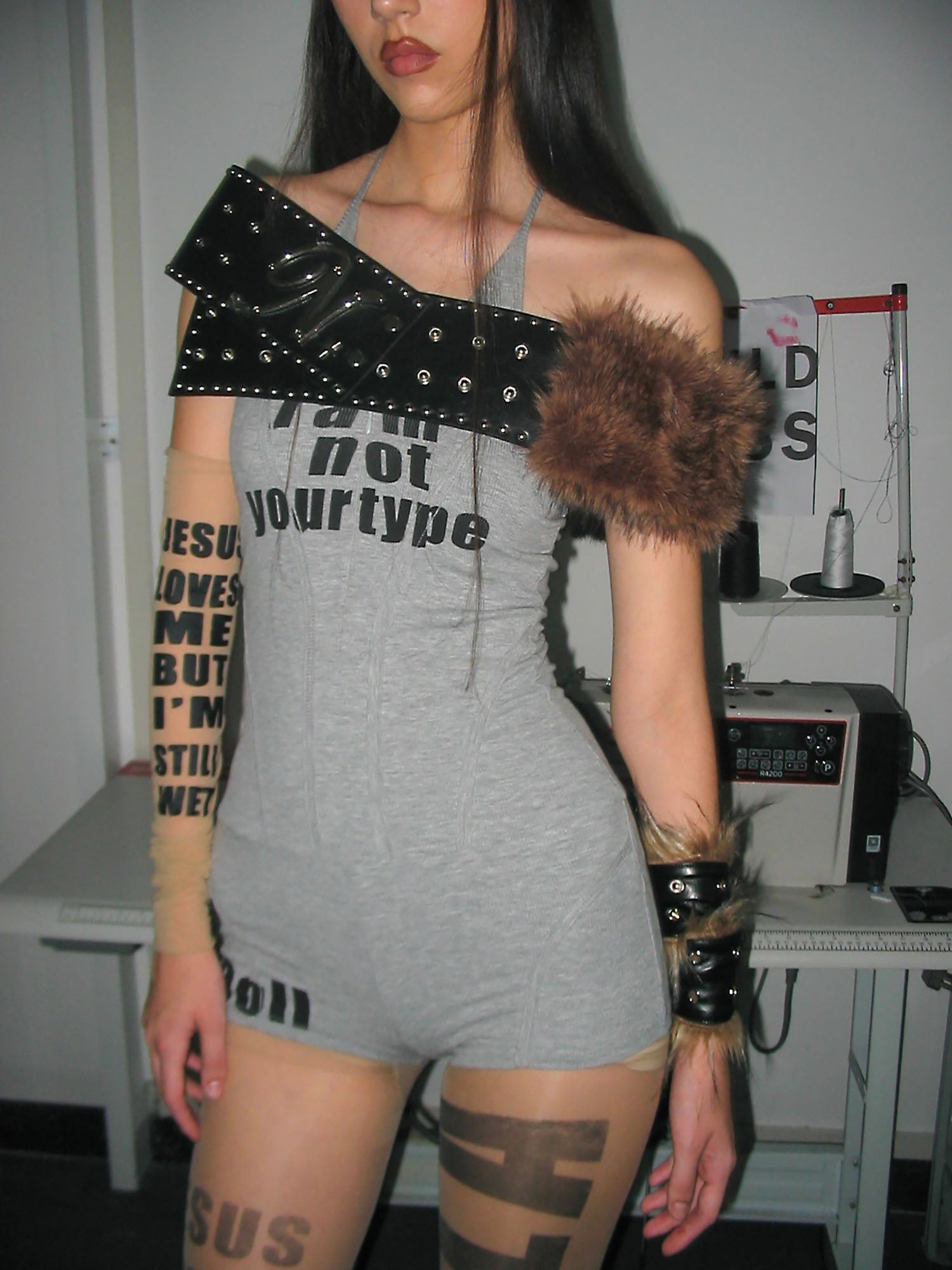 NEVER OFFEND L ANGEL V-Neck Halter Bodysuit Romper