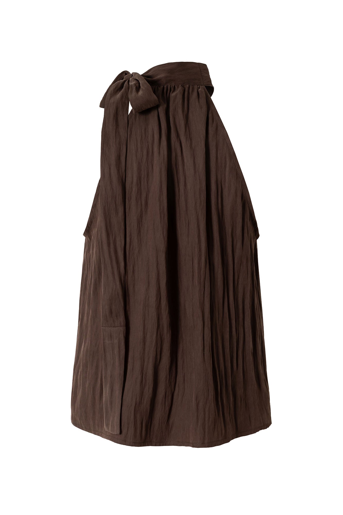 MUSE NAPS Tencel Halter-Neck Tie-Front Tank Top