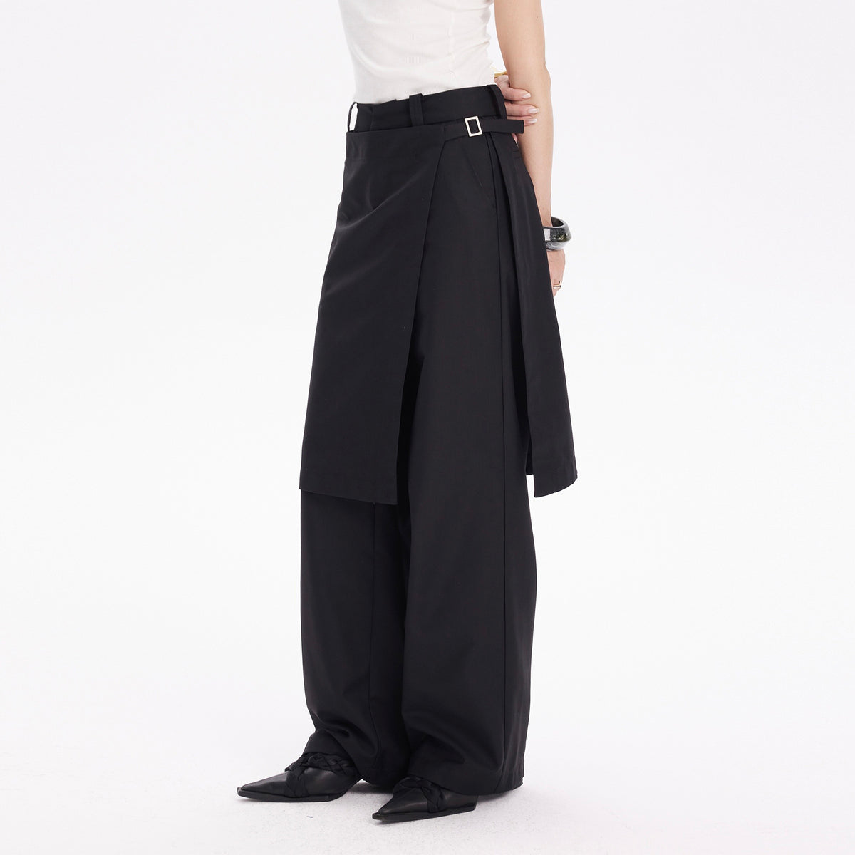 TINY IN STUDIO Layered Culottes Tailored Pants