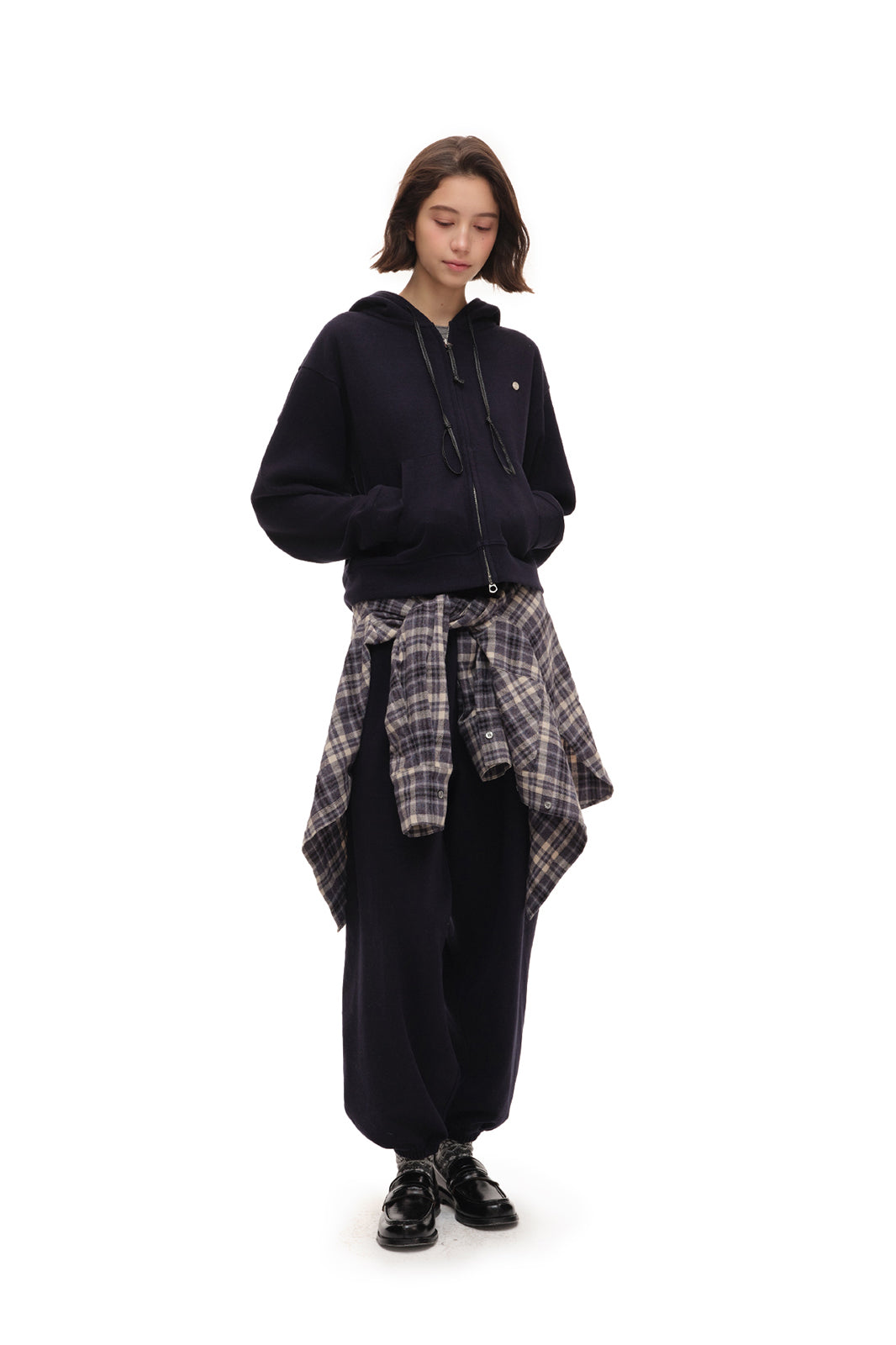 CHICCHICK Classic Zipper Oversized Hoodie & Jogger Set