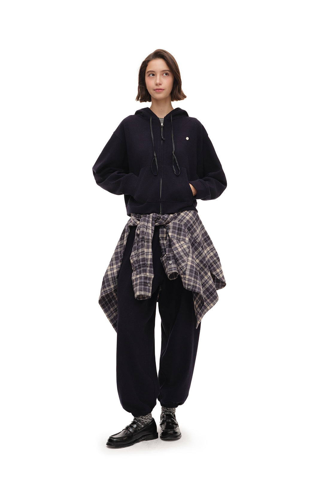 CHICCHICK Classic Zipper Oversized Hoodie & Jogger Set