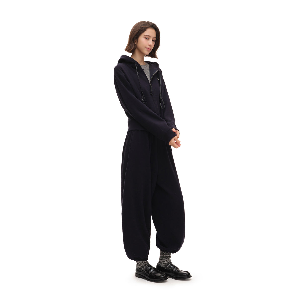 CHICCHICK Classic Zipper Oversized Hoodie & Jogger Set